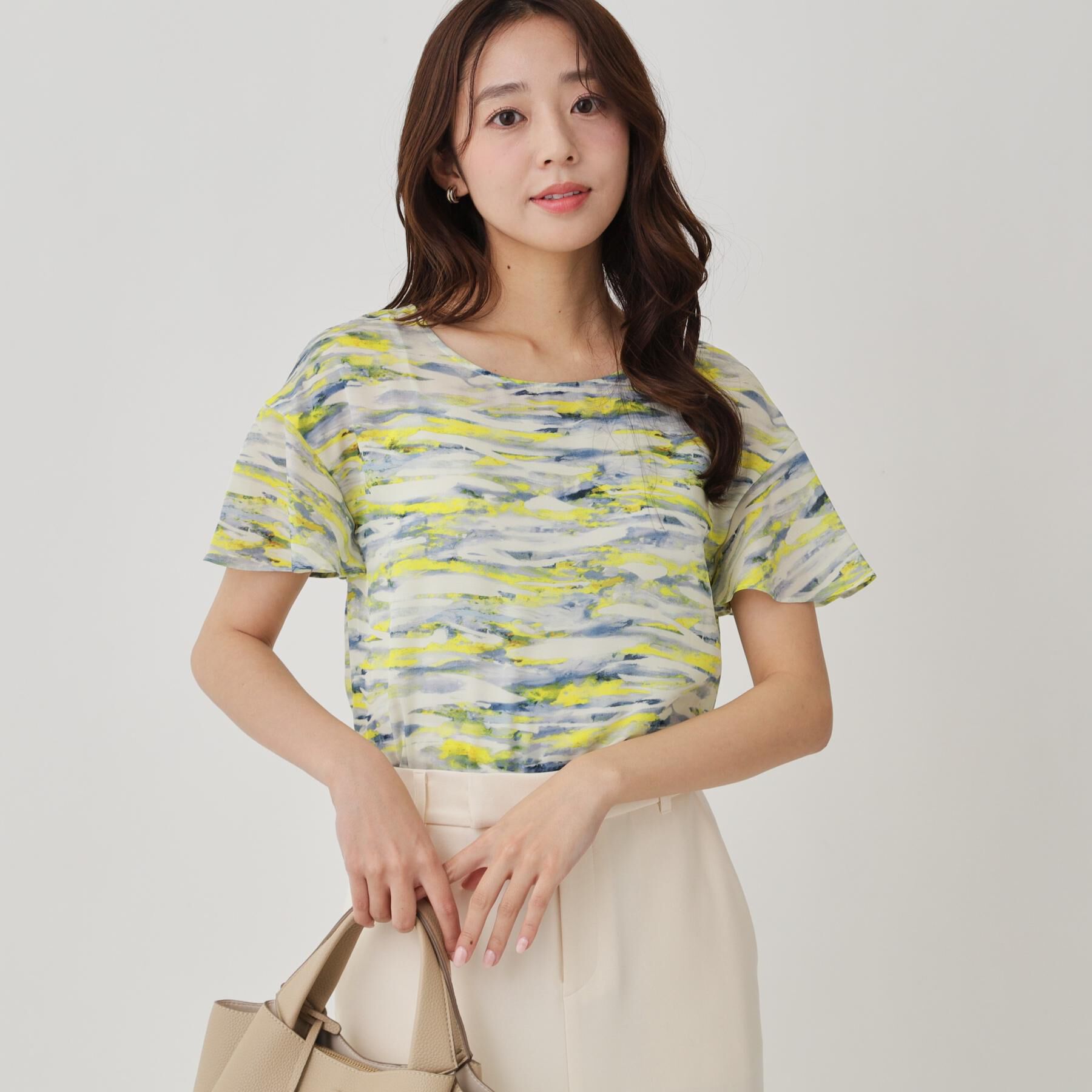 COUP DE CHANCE「【手洗い可／日本製】プリント柄ブラウス」|シャツ・ブラウス|