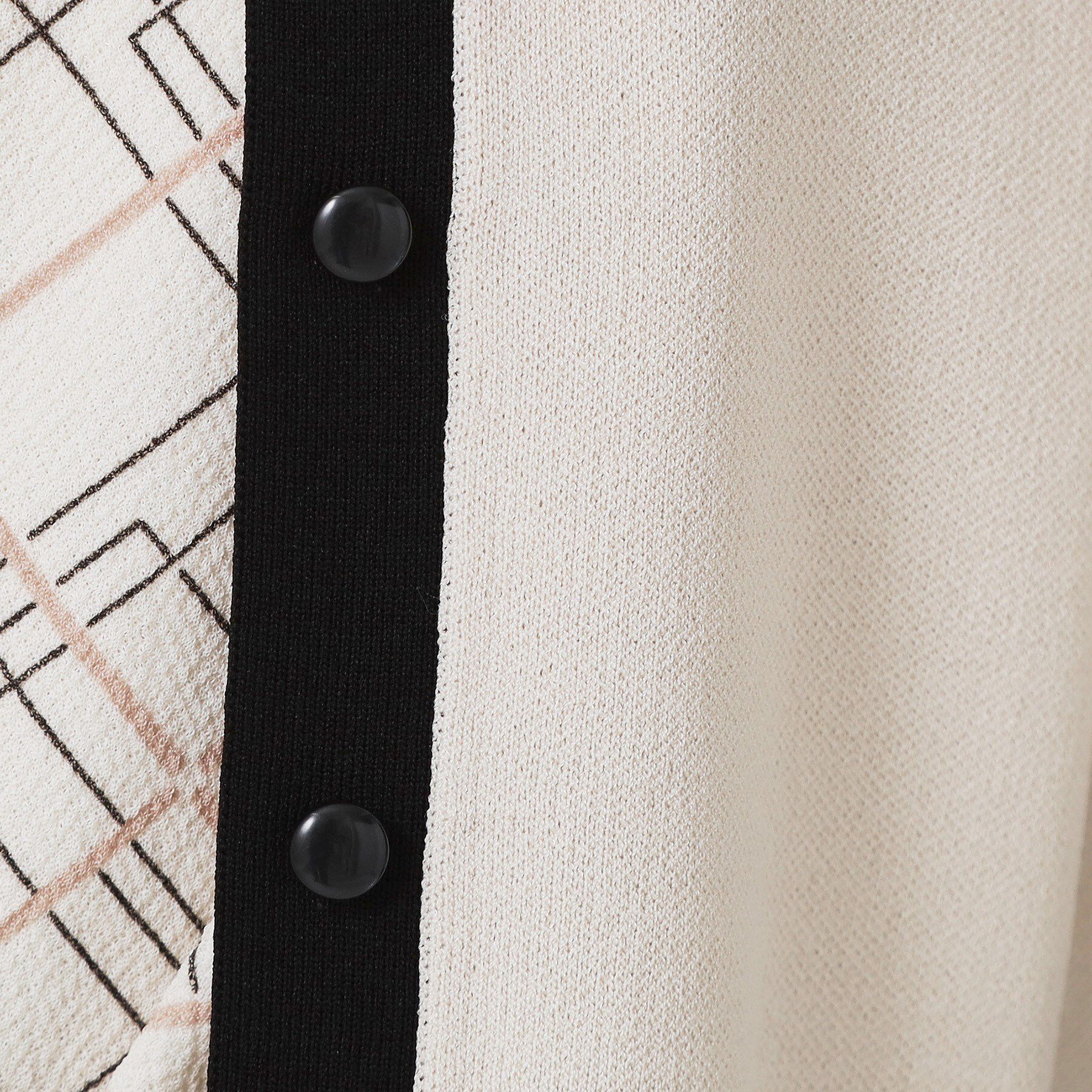 COUP DE CHANCE「【手洗い可】幾何柄風ジャカードカーディガン」|カーディガン|