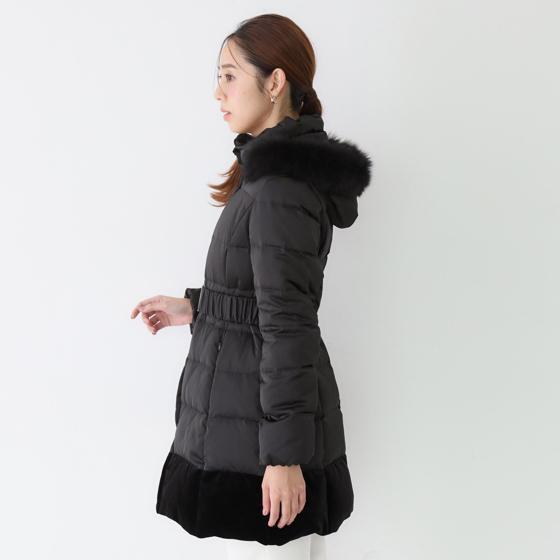 COUP DE CHANCE「【ミディ丈】ベルト付ダウンコート」|ダウン|