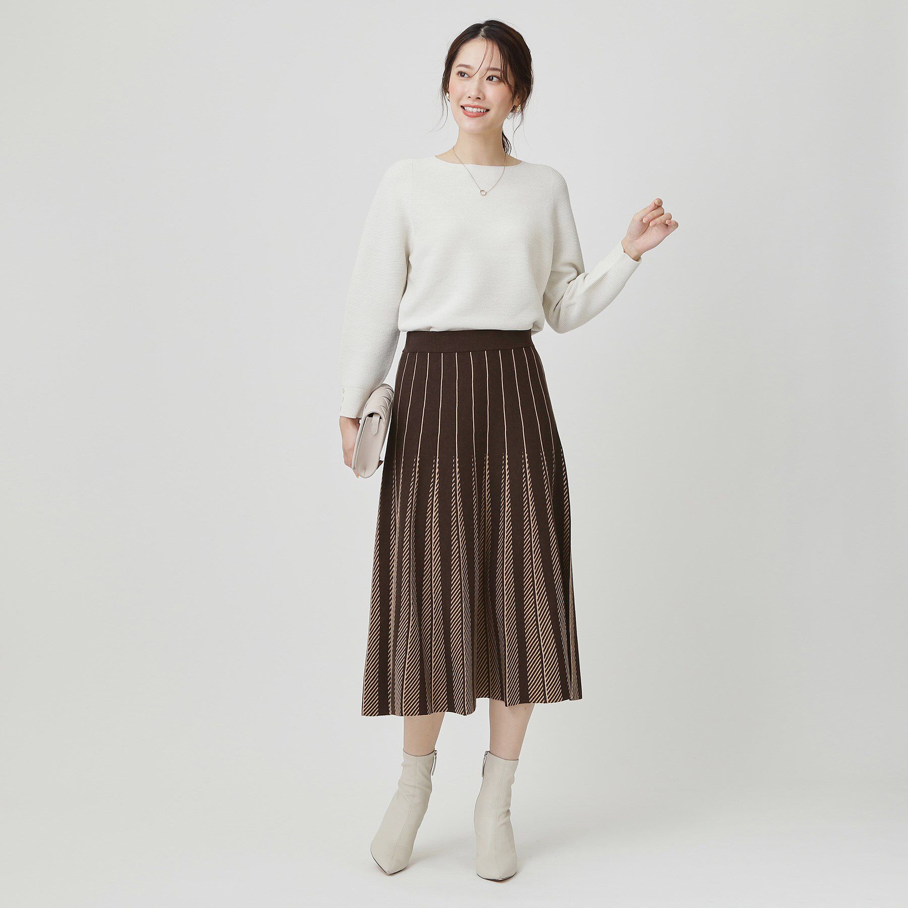 COUP DE CHANCE「【手洗い可】ニットプリーツフレアスカート」|スカート|