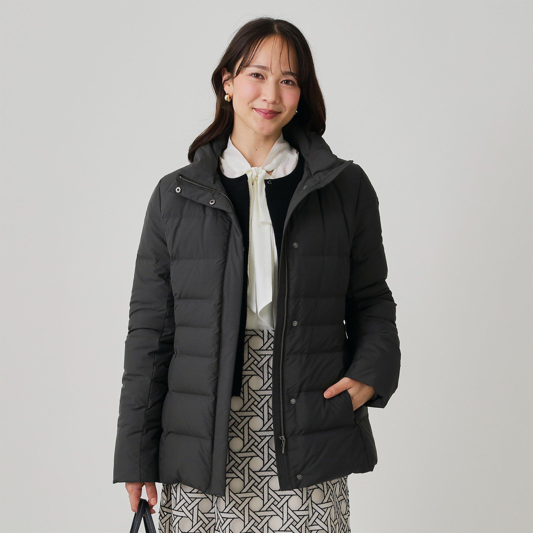 COUP DE CHANCE「【フランス産ホワイトダックダウン／FP800保温性◎／抗菌防臭／手洗い可】ミドル丈ダウンコート」|ダウン|