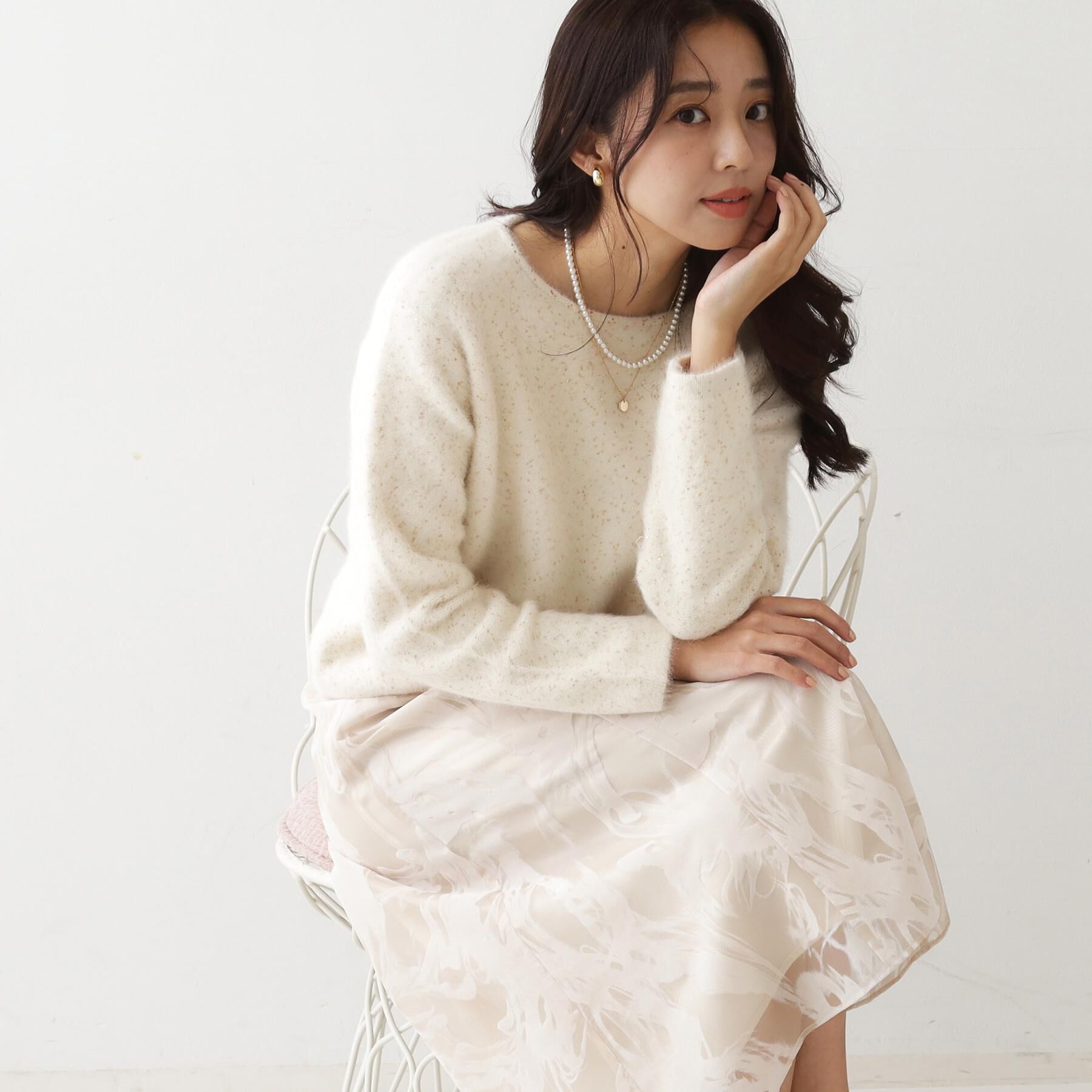 COUP DE CHANCE「【手洗い可／日本製】フロッキープリントのスカート」|スカート|