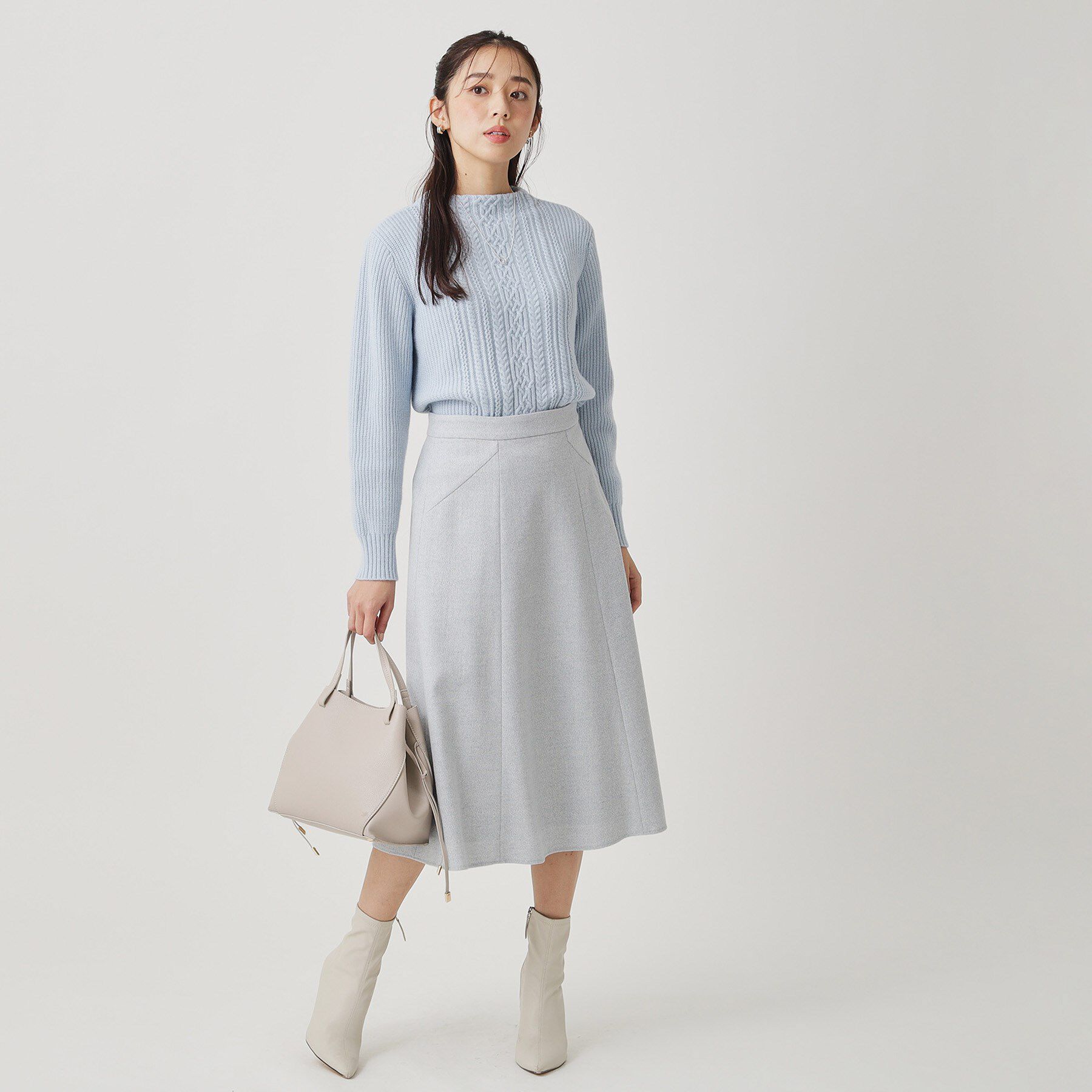 COUP DE CHANCE「【手洗い可／日本製】ケーブルデザインのニットトップス」|ニット・セーター|