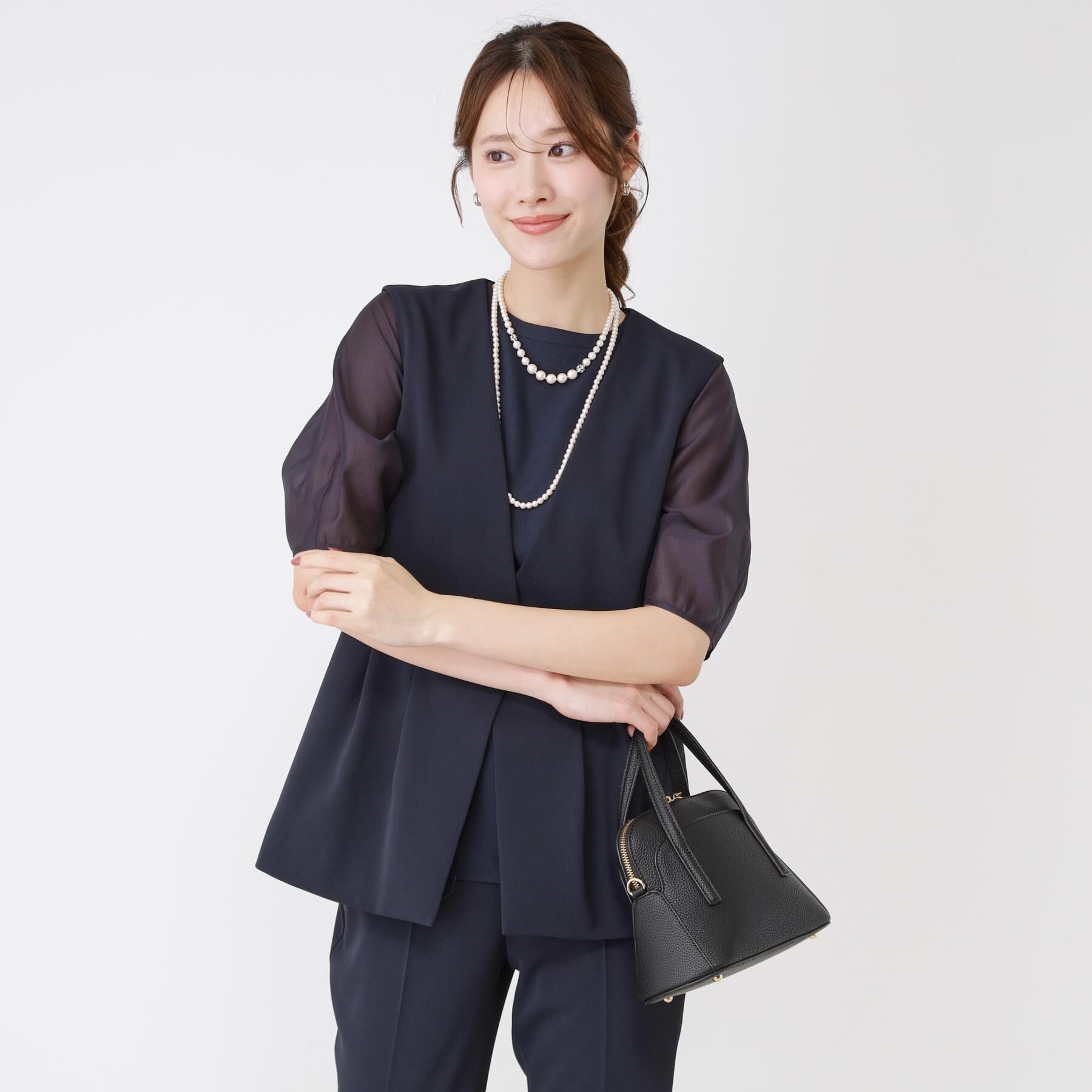 COUP DE CHANCE「【手洗い可／日本製／セットアップ可】カラーレスジレ」|ベスト・ジレ|