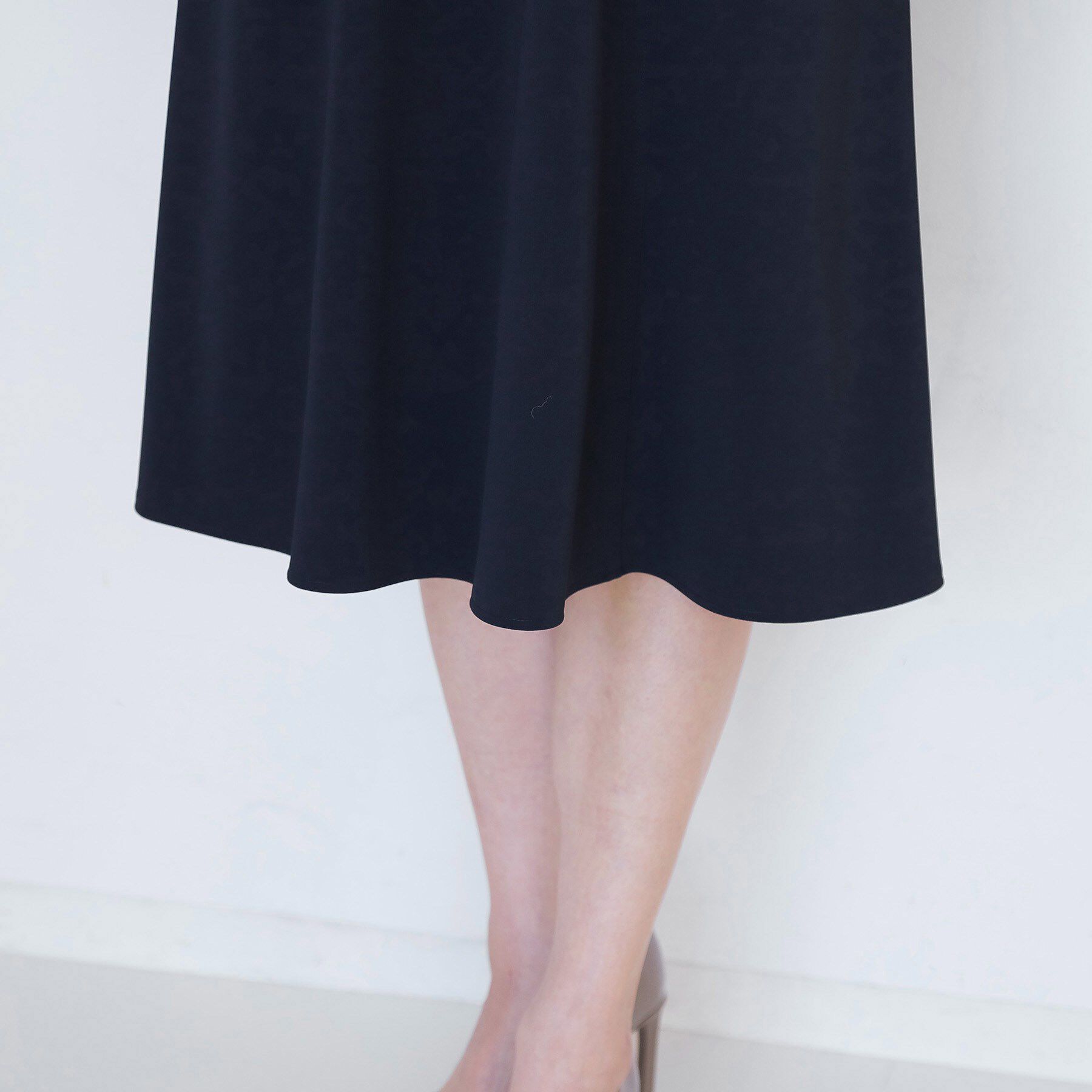 COUP DE CHANCE「【手洗い可／日本製／伸縮性／セットアップ可】共地ベルト付フレアーワンピース」|ワンピース|