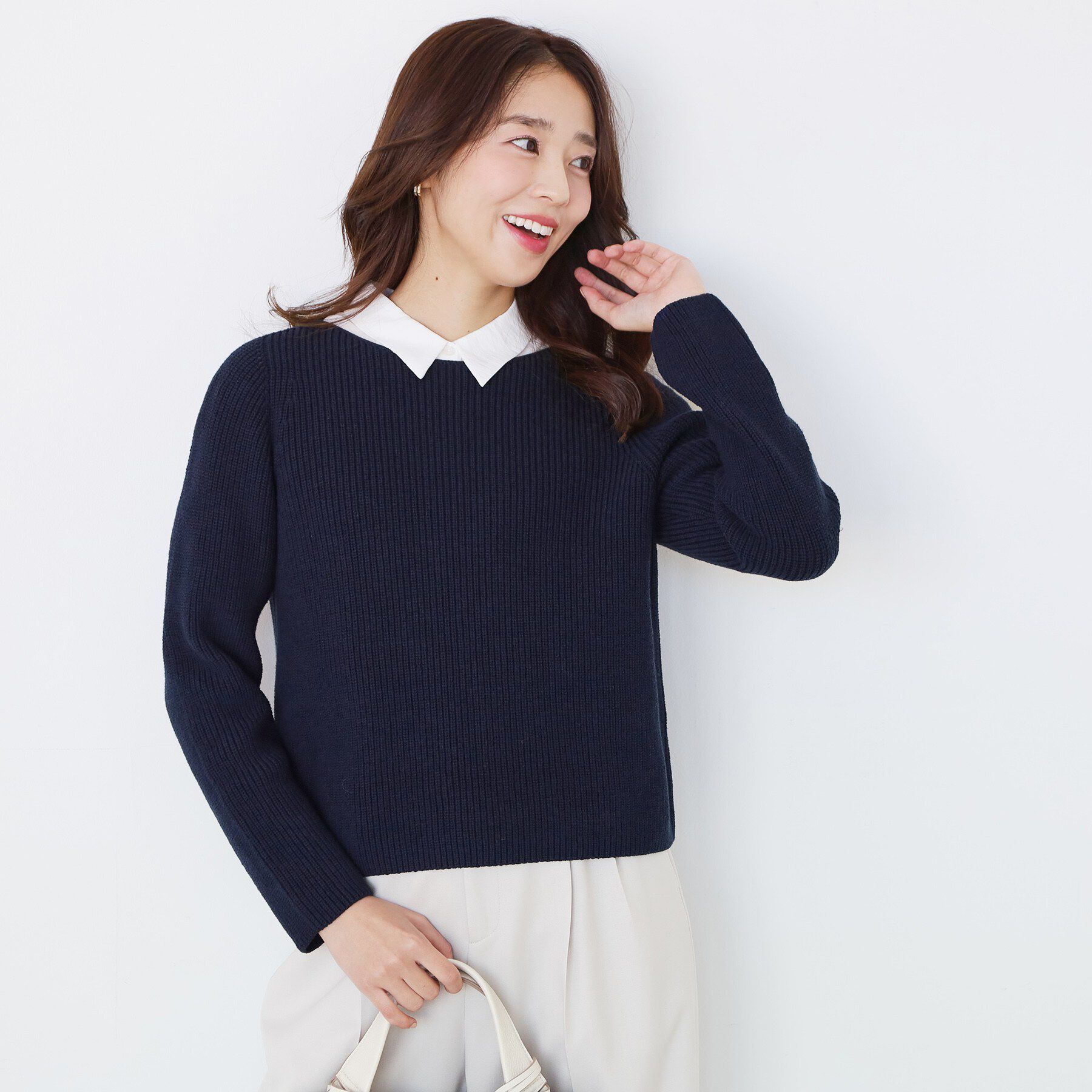 COUP DE CHANCE「【手洗い可／日本製】ミドルゲージ軽やかニットトップス」|ニット・セーター|