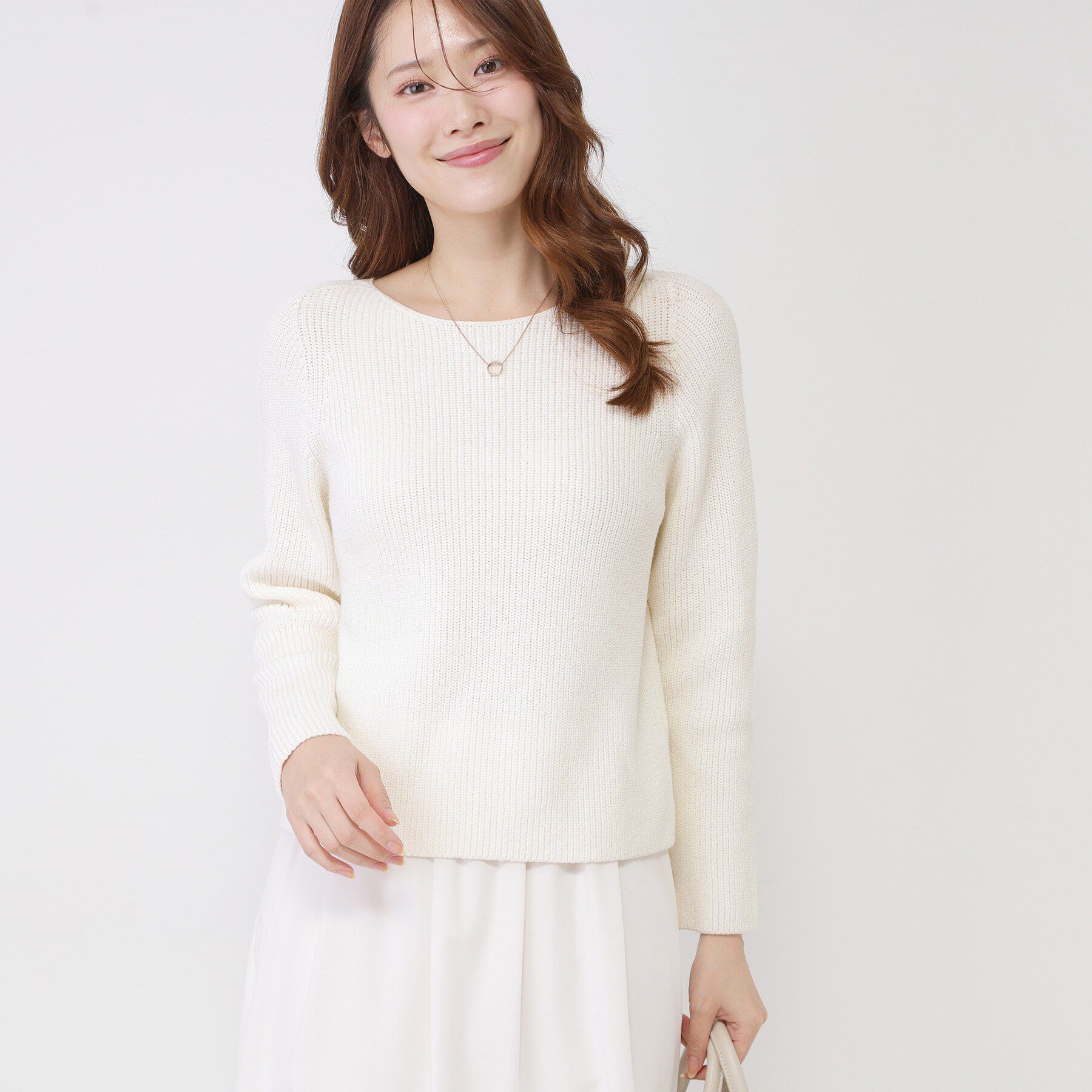 COUP DE CHANCE「【手洗い可／日本製】ミドルゲージ軽やかニットトップス」|ニット・セーター|