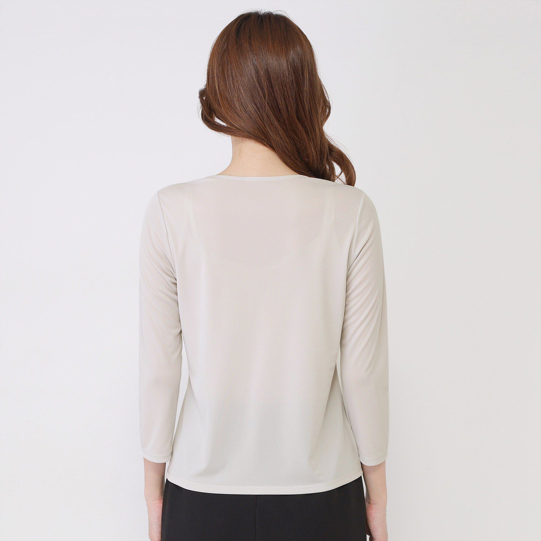 COUP DE CHANCE「【手洗い可／日本製／7分袖】しなやかな落ち感のカットソー」|Tシャツ・カットソー|