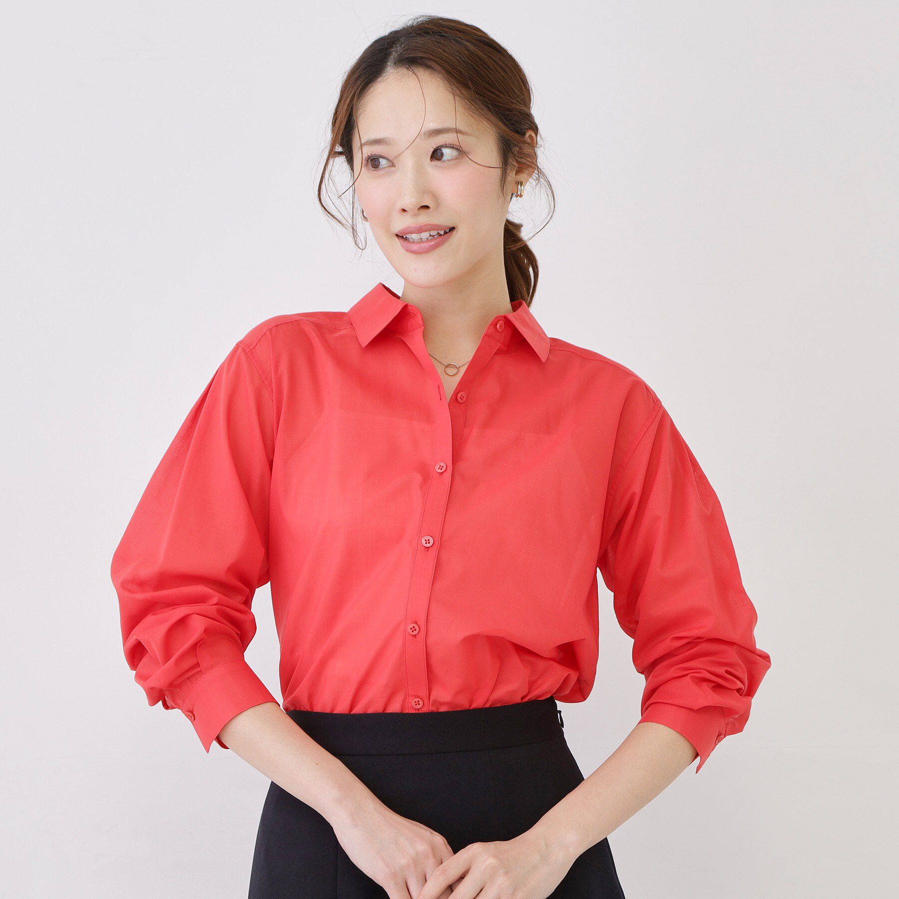 COUP DE CHANCE「【手洗い可／ソフトな風合い】シアーローンシャツ」|シャツ・ブラウス|