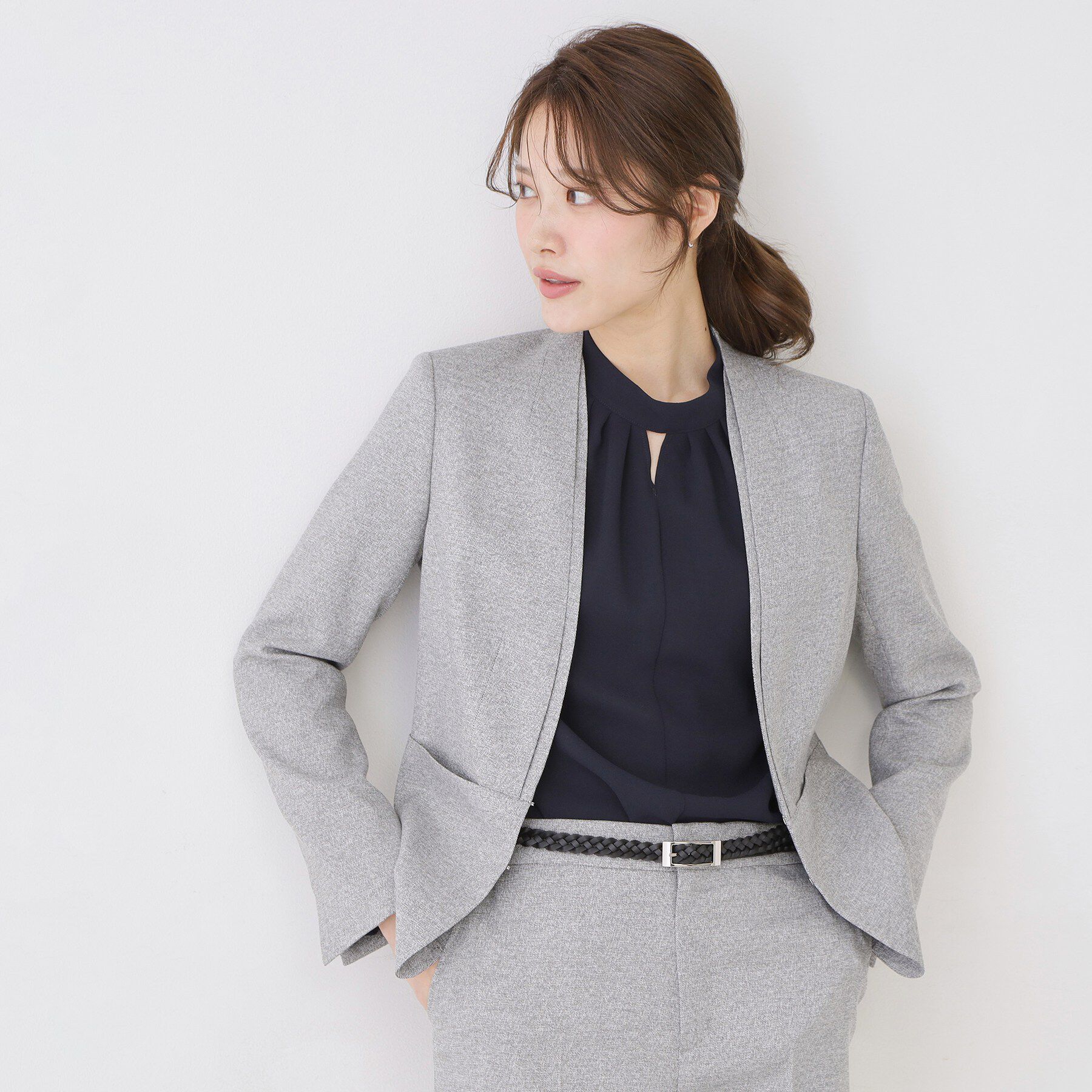 COUP DE CHANCE「【手洗い可/日本製/通勤】ネックデザインブラウス」|シャツ・ブラウス|