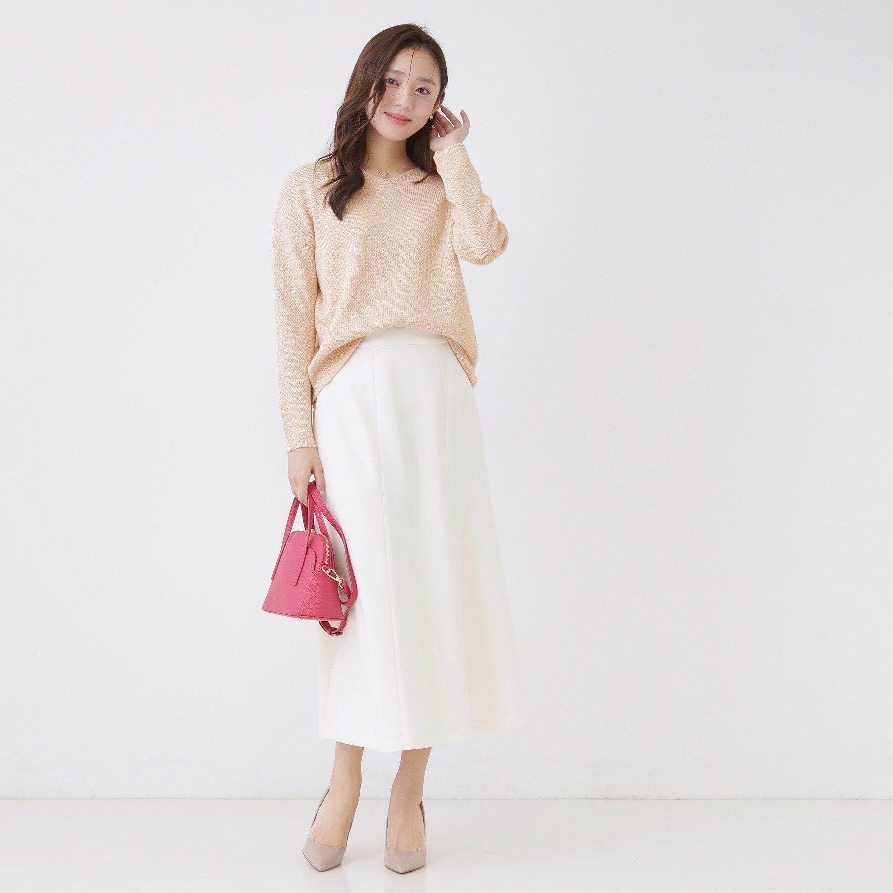 COUP DE CHANCE「【手洗い可】ラメ混Vネックニット」|ニット・セーター|