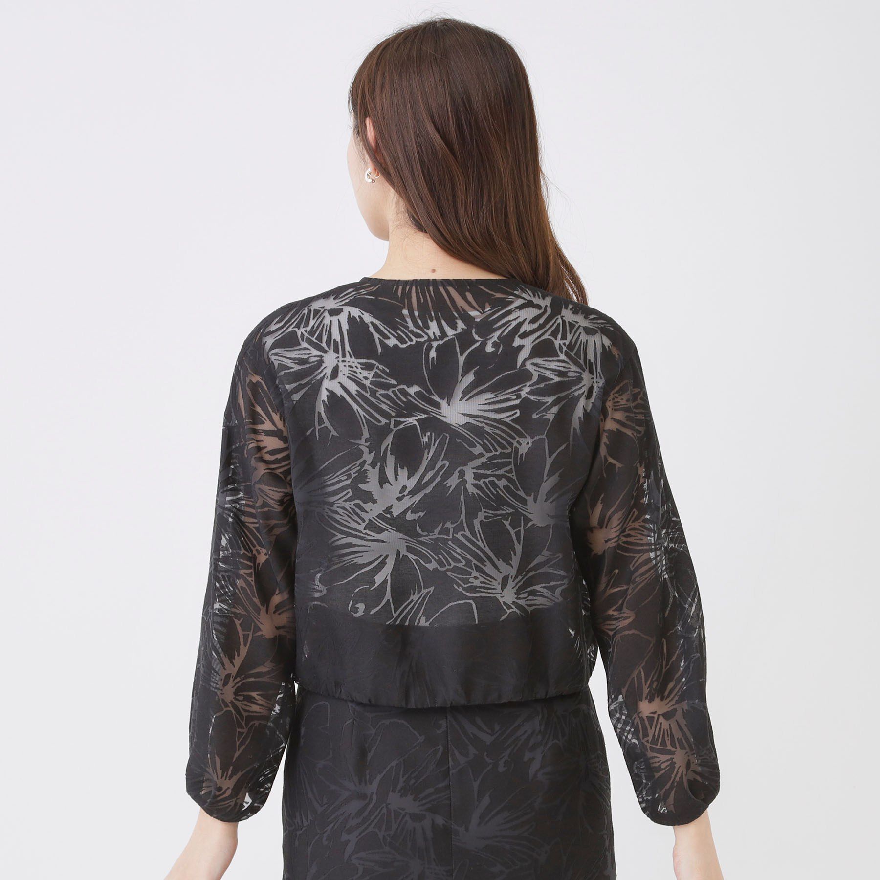 COUP DE CHANCE「【手洗い可／日本製／／セットアップ可】オパール花柄ブルゾン」|ブルゾン・スタジャン|