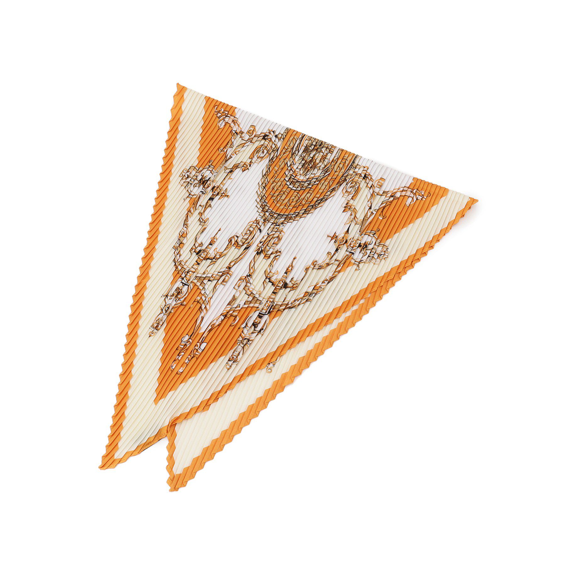 COUP DE CHANCE「ヴィクトリアプリーツスカーフ」|ストール|オレンジ(366)