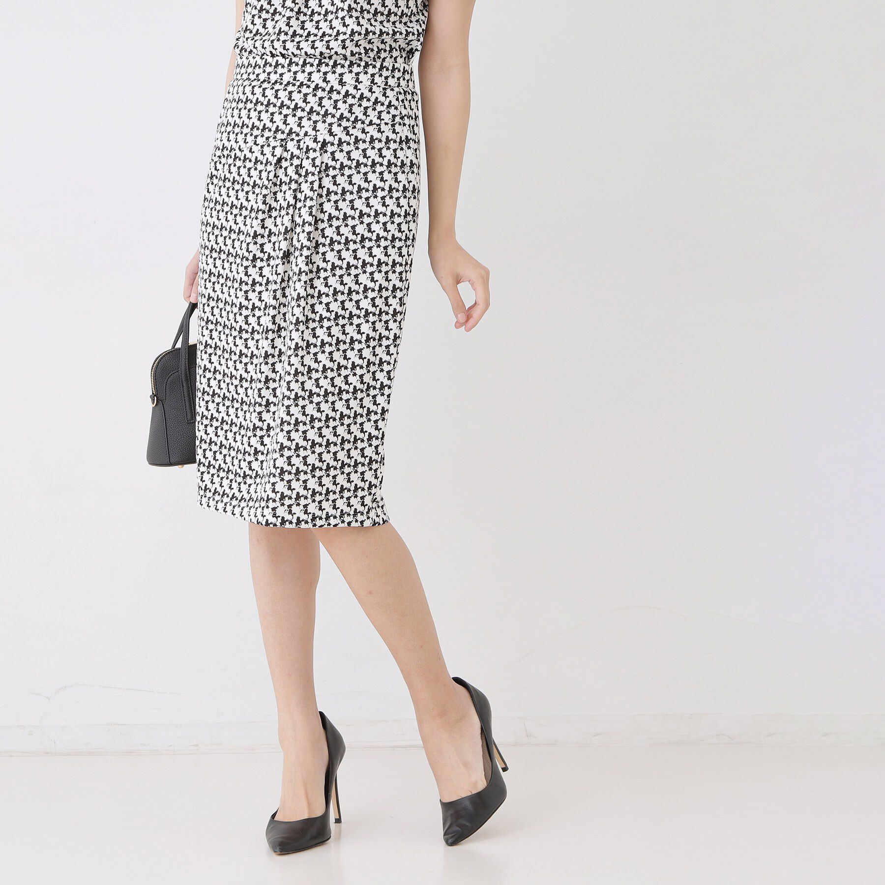 COUP DE CHANCE「【手洗い可／日本製／セットアップ可】幾何柄タイトスカート」|スカート|