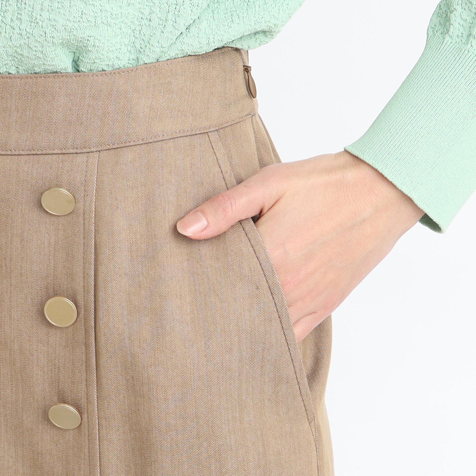 Reflect「【手洗い可】デニム調タイトスカート」|スカート|