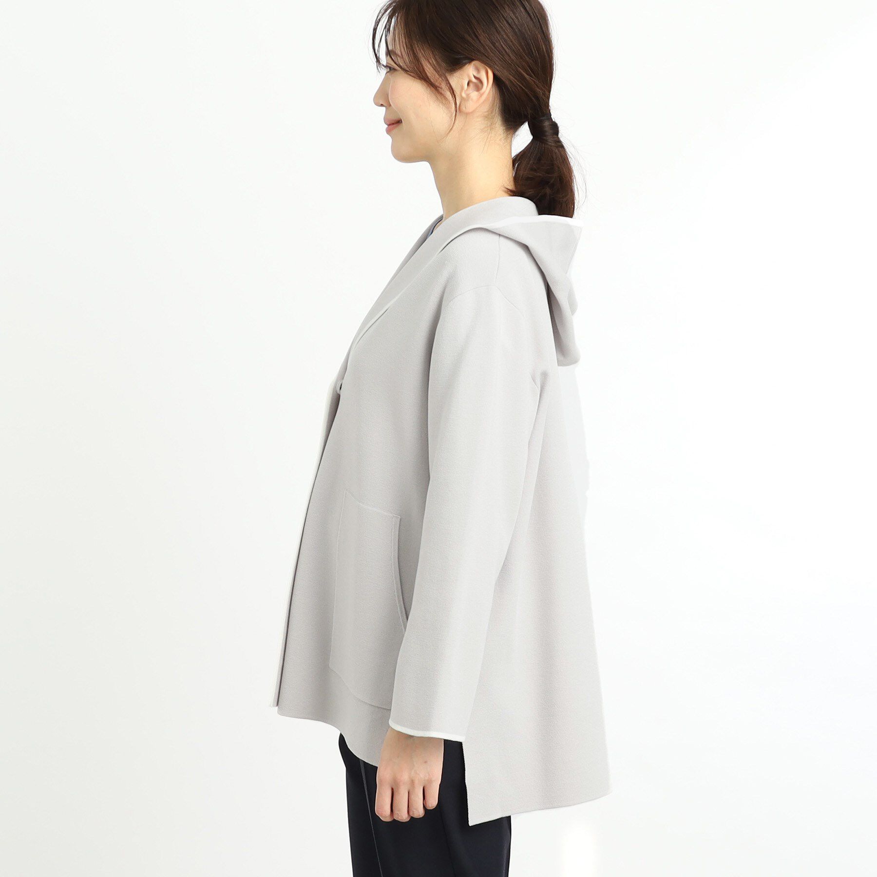 Reflect「【軽羽織りに◎】フーデッドニットカーディガン」|カーディガン|