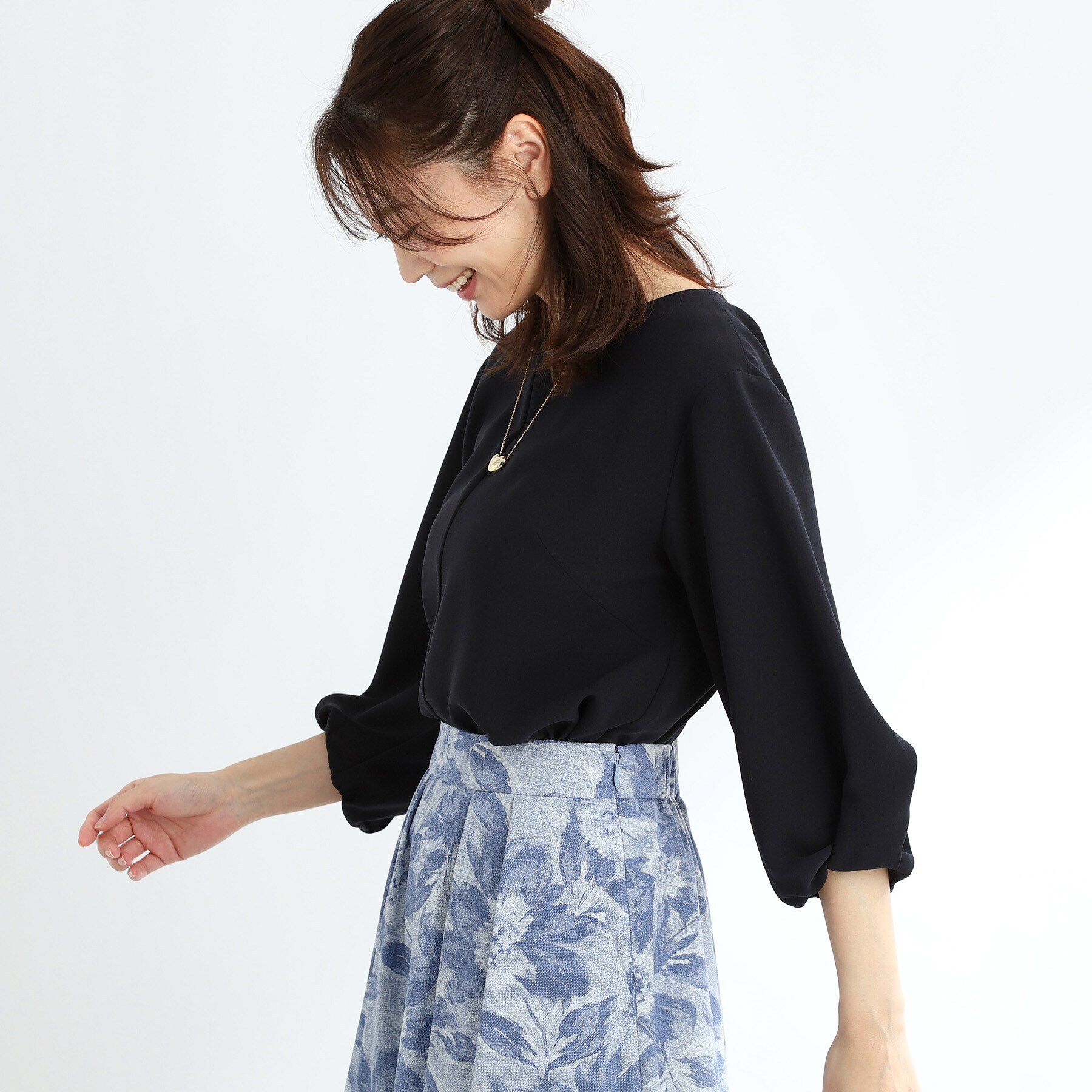 Reflect「【セットアップ可能】バックサテンブラウス」|シャツ・ブラウス|