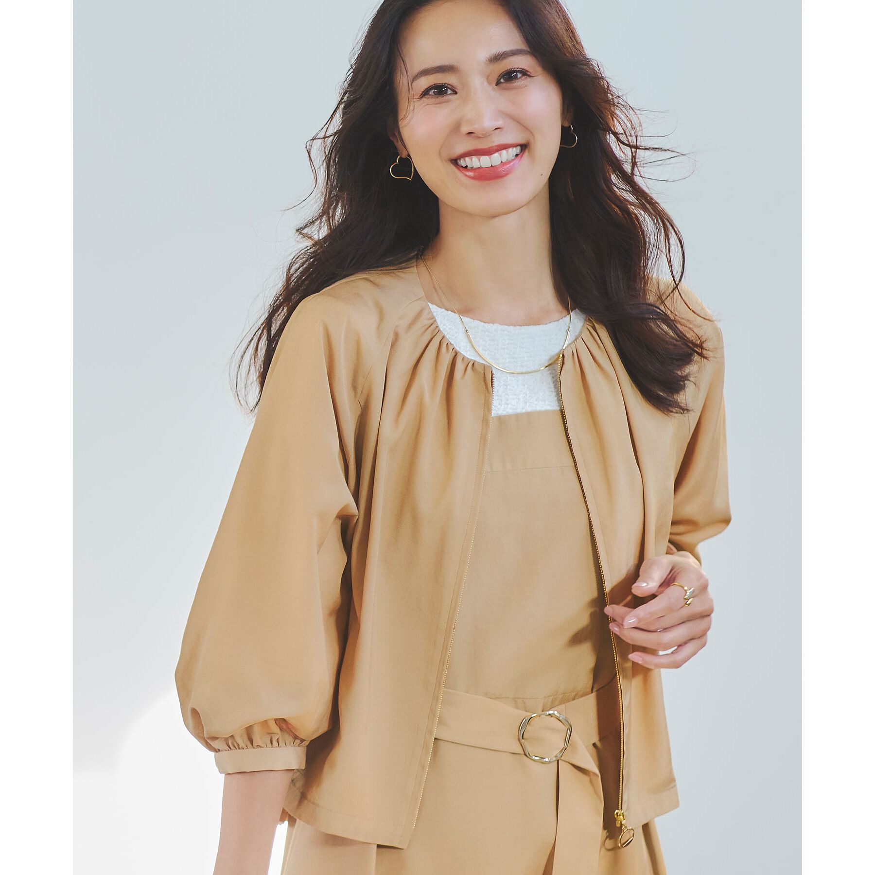 Reflect「【撥水／洗える／セットアップ可】エアリージップアップブルゾン」|ブルゾン・スタジャン|