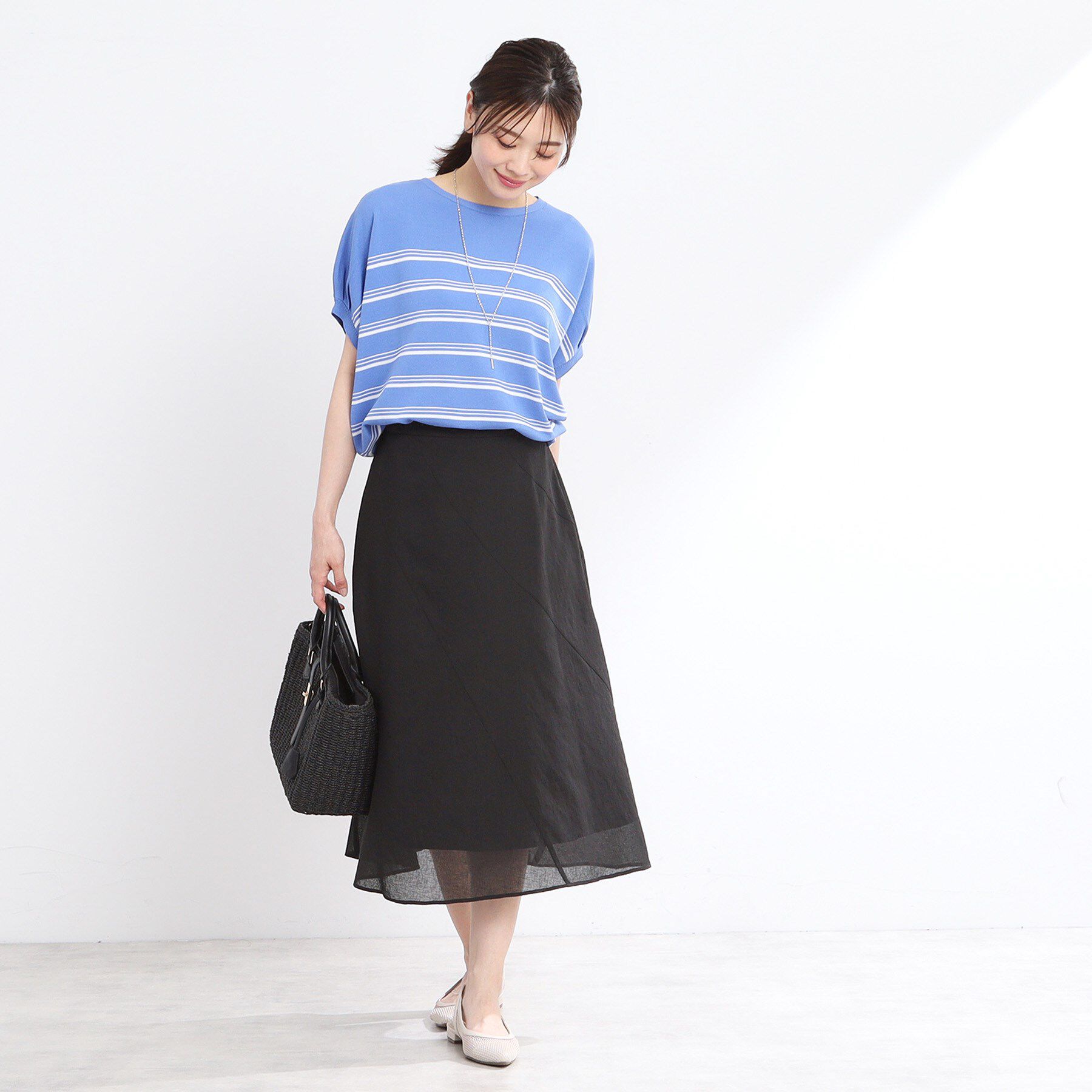 Reflect「【WEB先行カラーあり／手洗い可】スレッドボーダーニット」|ニット・セーター|