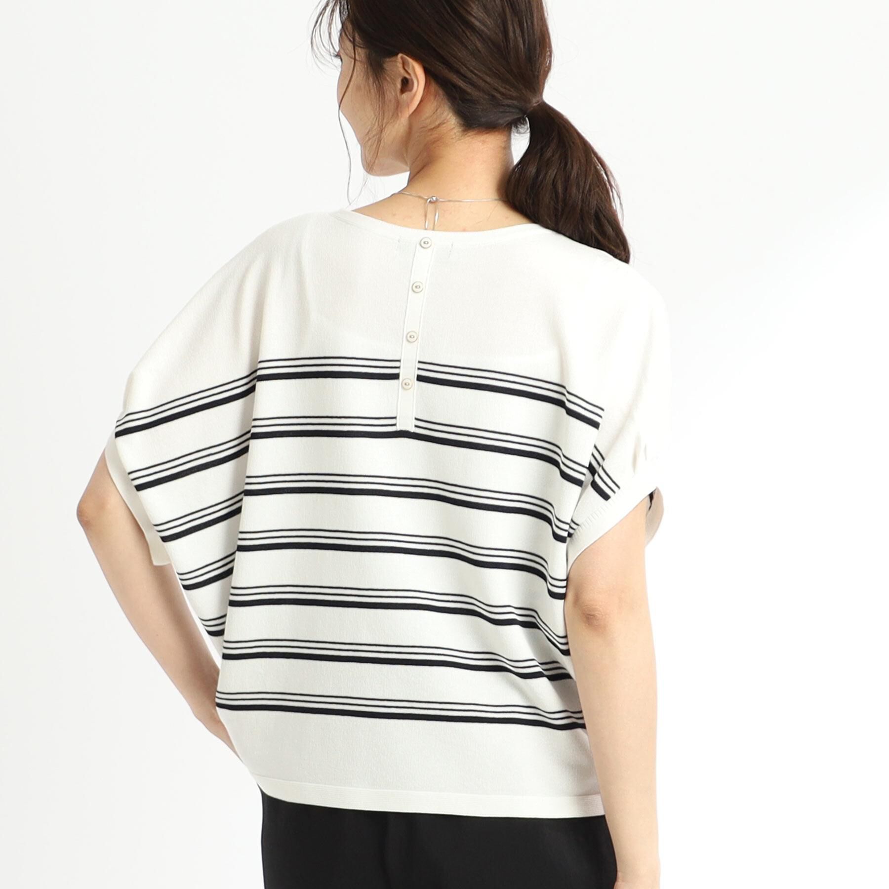 Reflect「【WEB先行カラーあり／手洗い可】スレッドボーダーニット」|ニット・セーター|