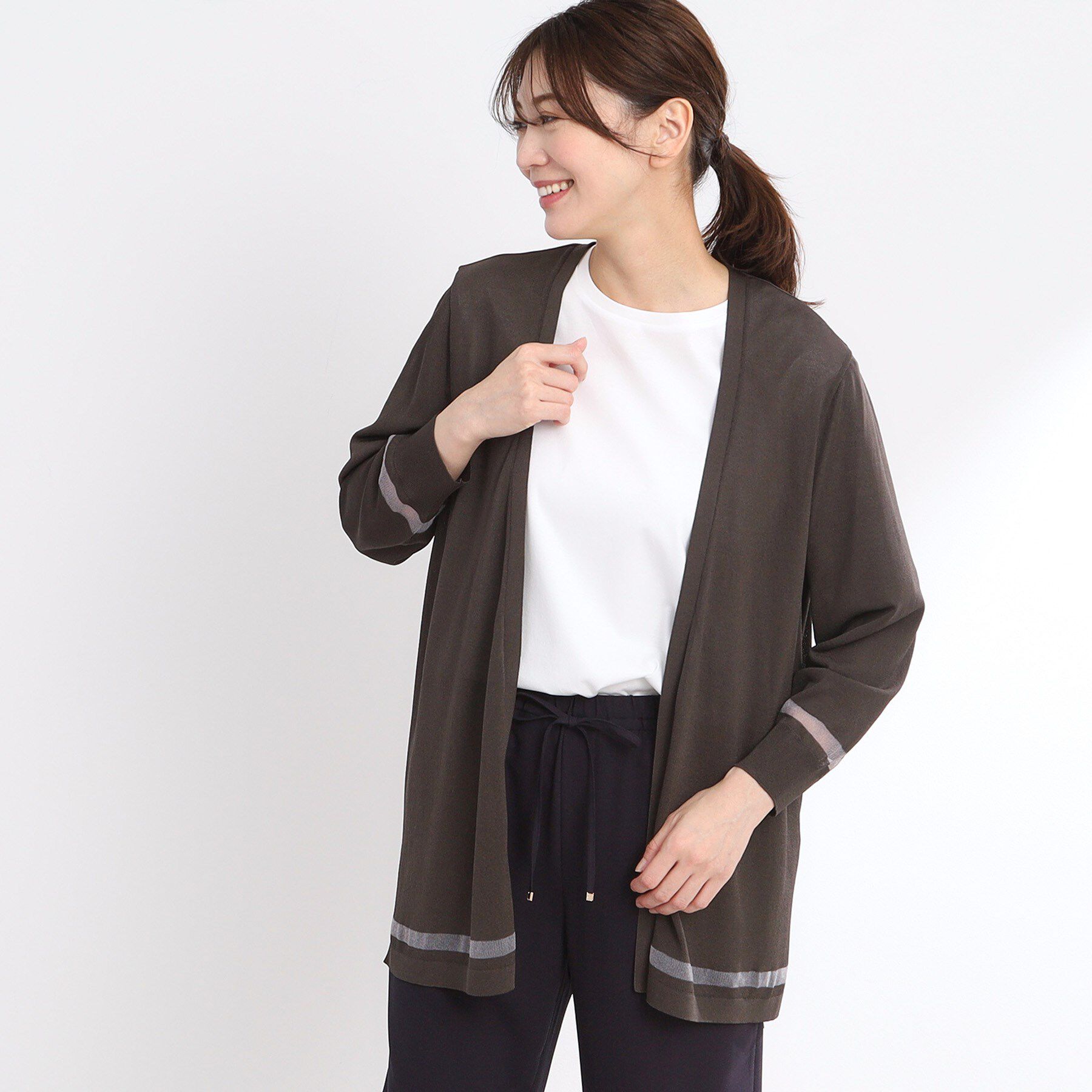 Reflect「【手洗い可】着流しカーディガン」|カーディガン|