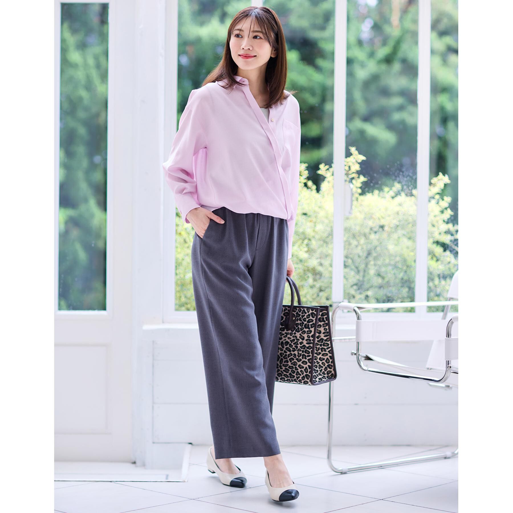 Reflect「【マシンウォッシュ可／ウエスト総ゴム】すっきり見えワイドシルエットパンツ」|その他|