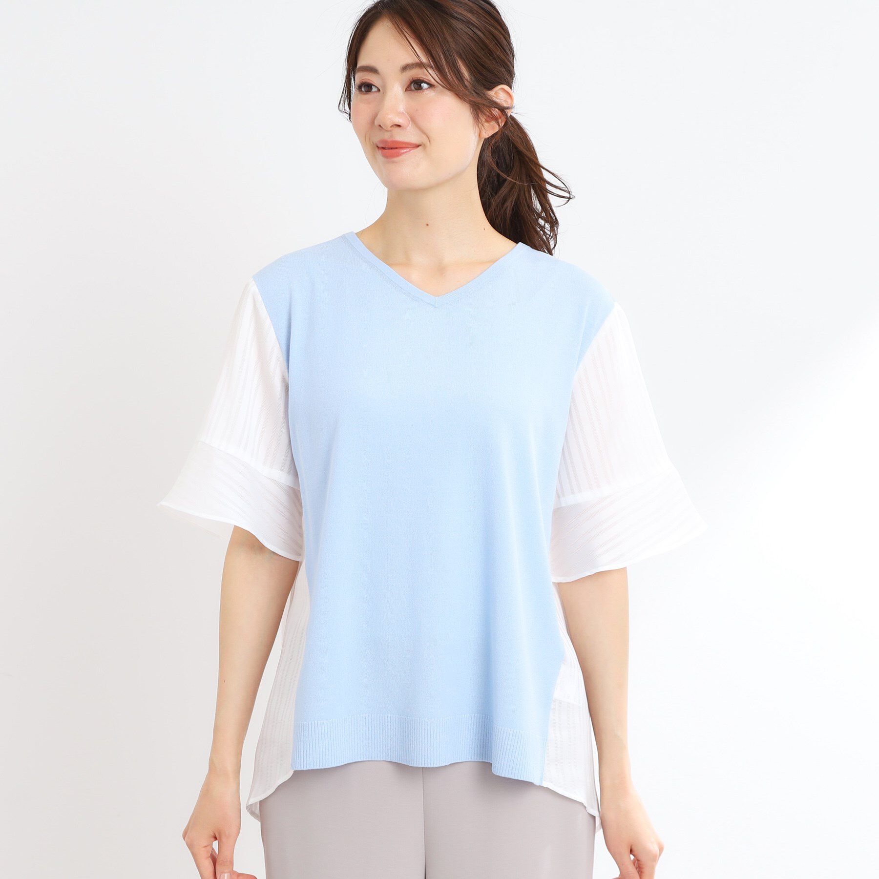 Reflect「バイカラードッキングニット」|ニット・セーター|