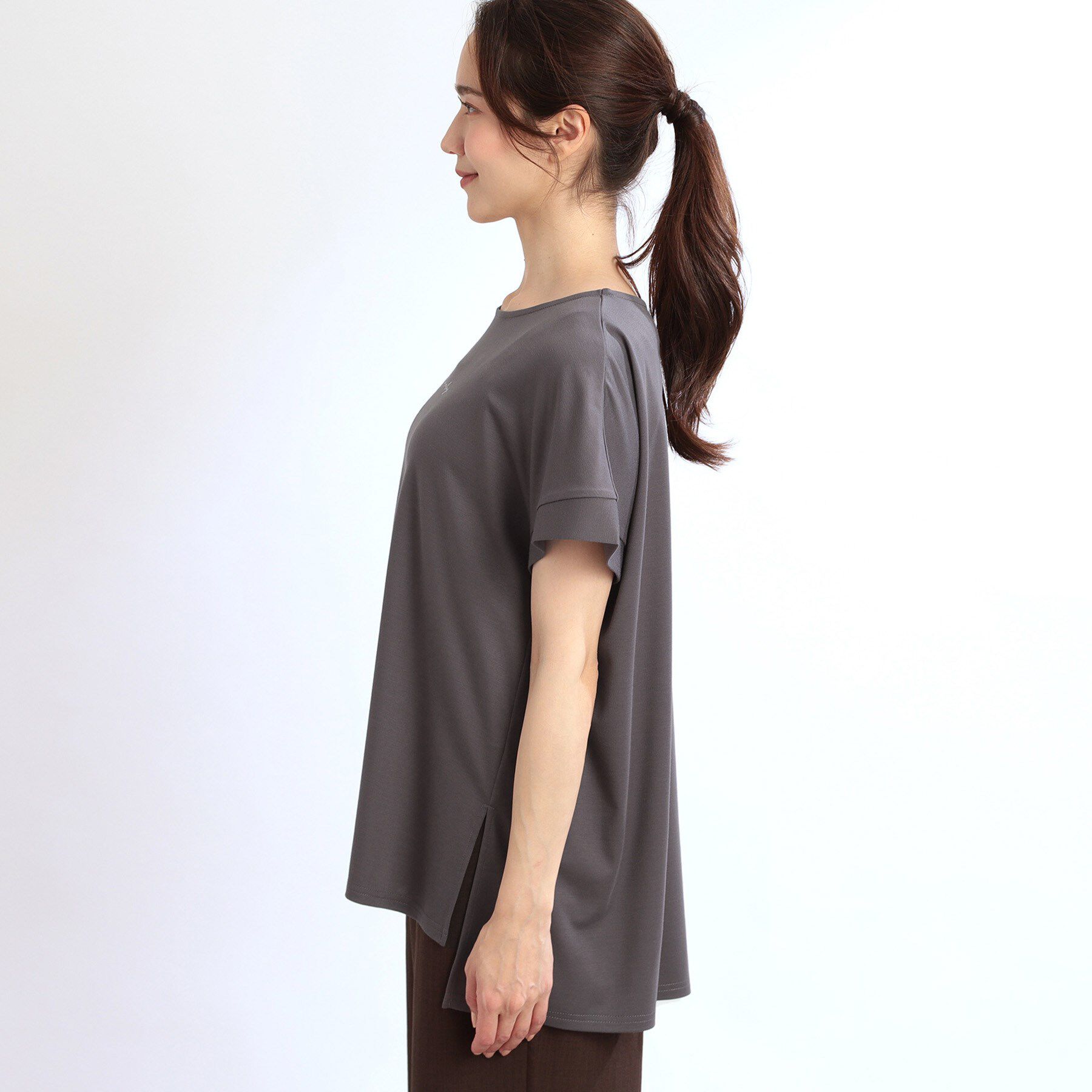 Reflect「【E‐QUALITY】チュニック丈ロゴTシャツ」|Tシャツ・カットソー|