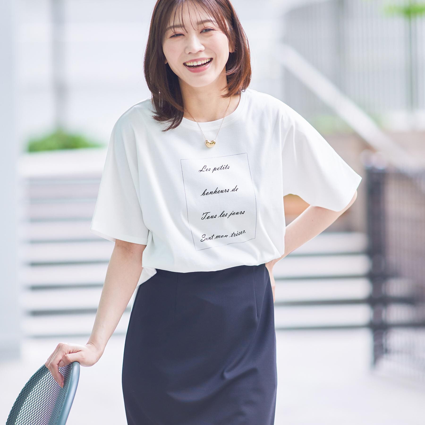 Reflect「【UVカット／接触冷感／マシンウォッシュ可】ドルマンスリーブロゴTシャツ」|Tシャツ・カットソー|