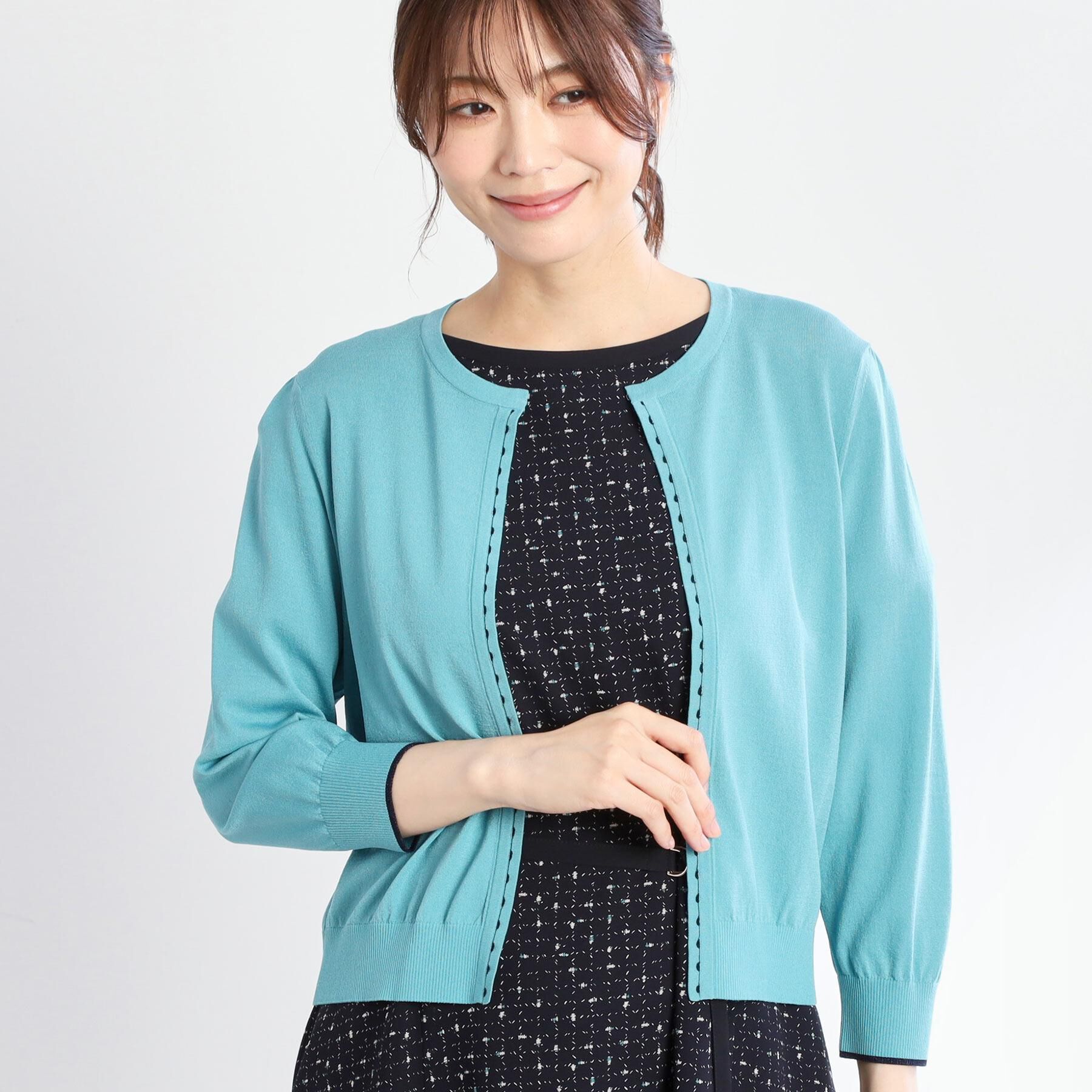 Reflect「【手洗い可】7分袖ドライタッチカーディガン」|カーディガン|