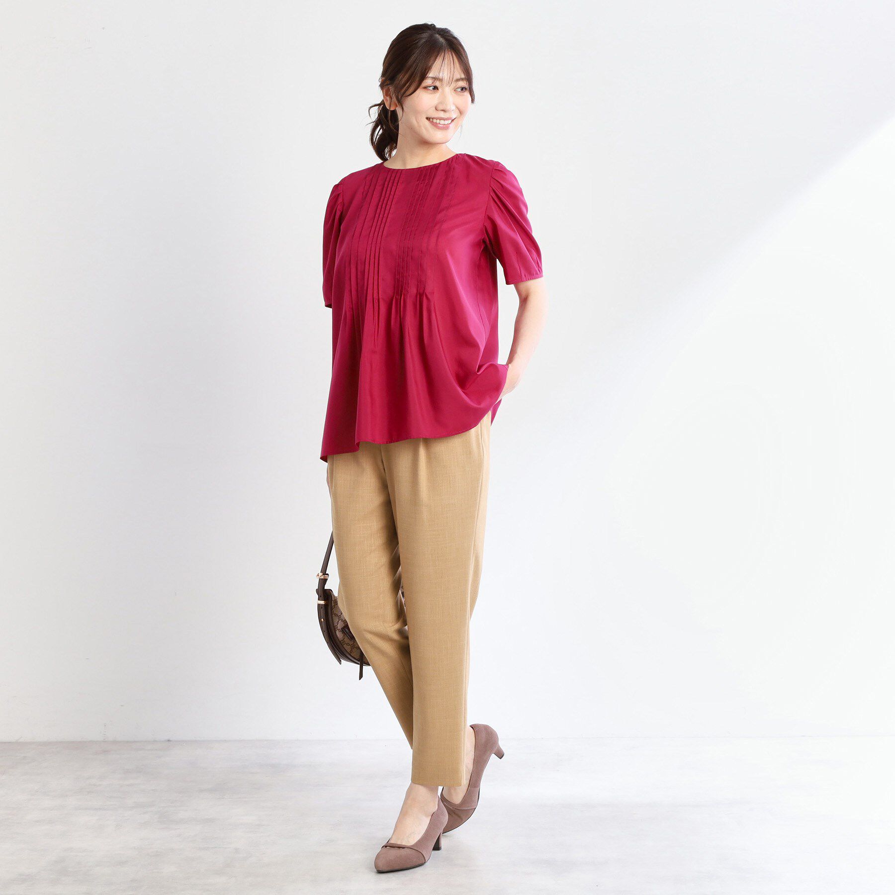 Reflect「【マシンウォッシュ可／ウエストゴム仕様】キレイめリラクシーパンツ」|その他|