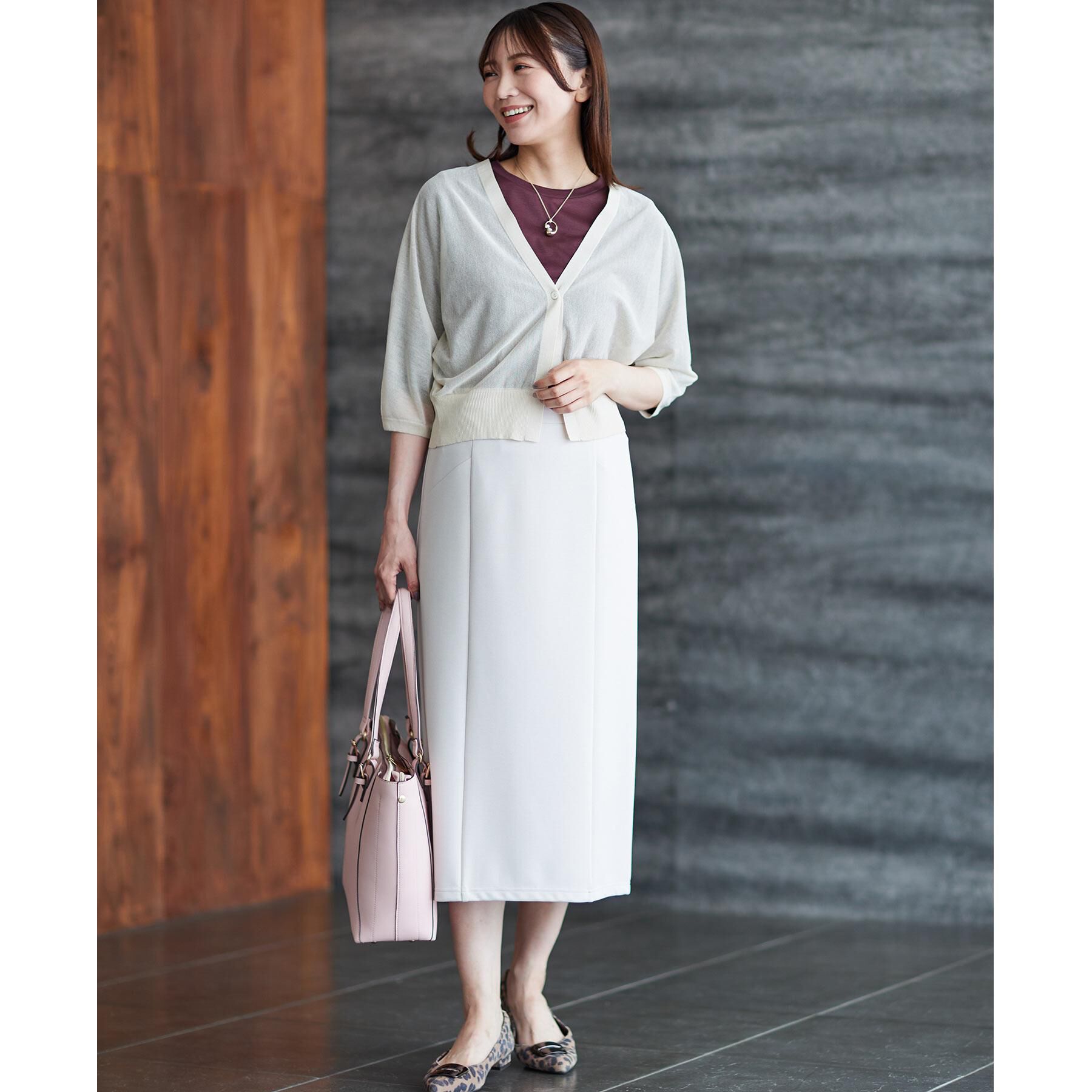 Reflect「【アウターを着てもすっきり／手洗い可／インナーにおすすめ◎】六分袖プルオーバージャージ」|Tシャツ・カットソー|