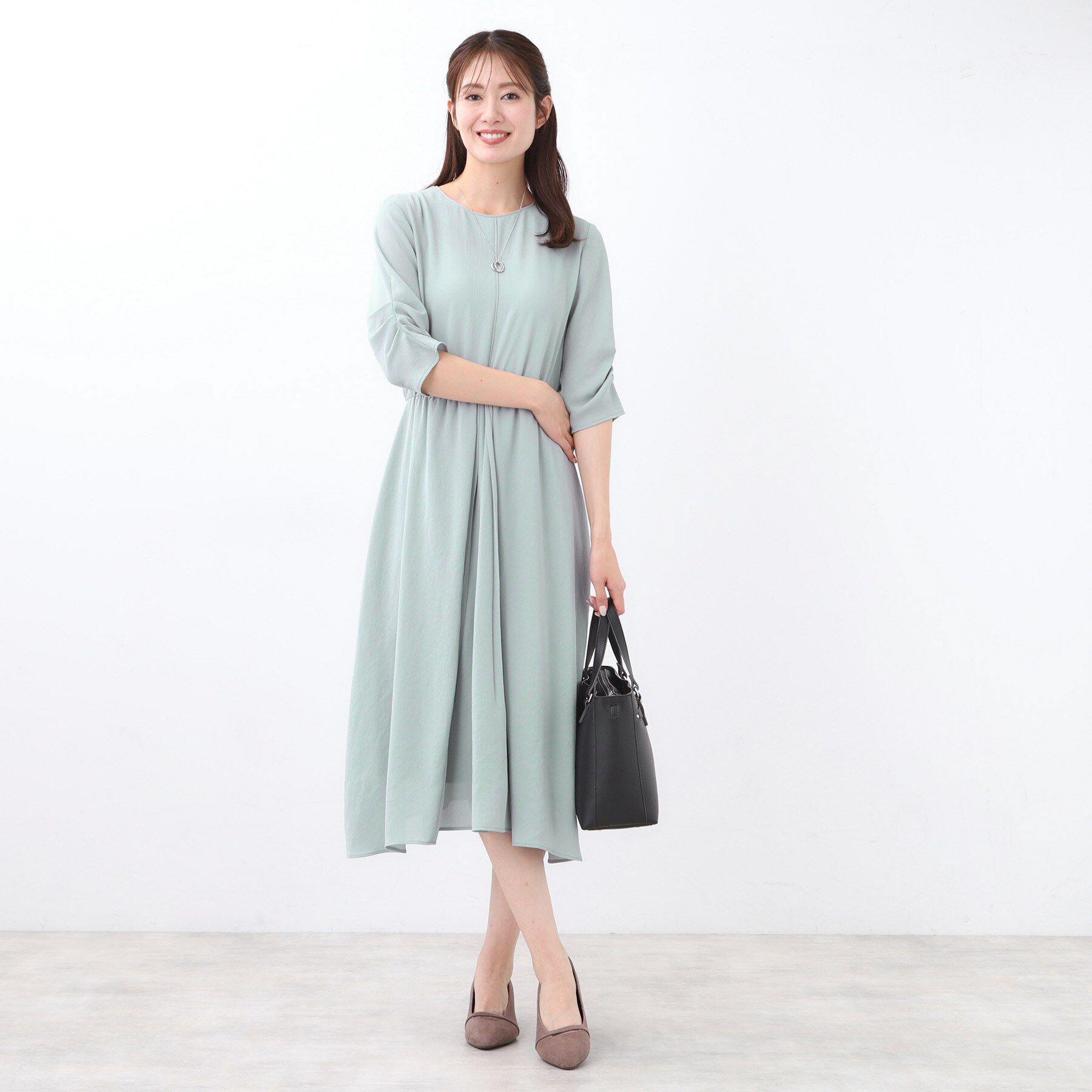 Reflect「【吸水速乾／防しわ】シルキープリーツワンピース」|ワンピース|