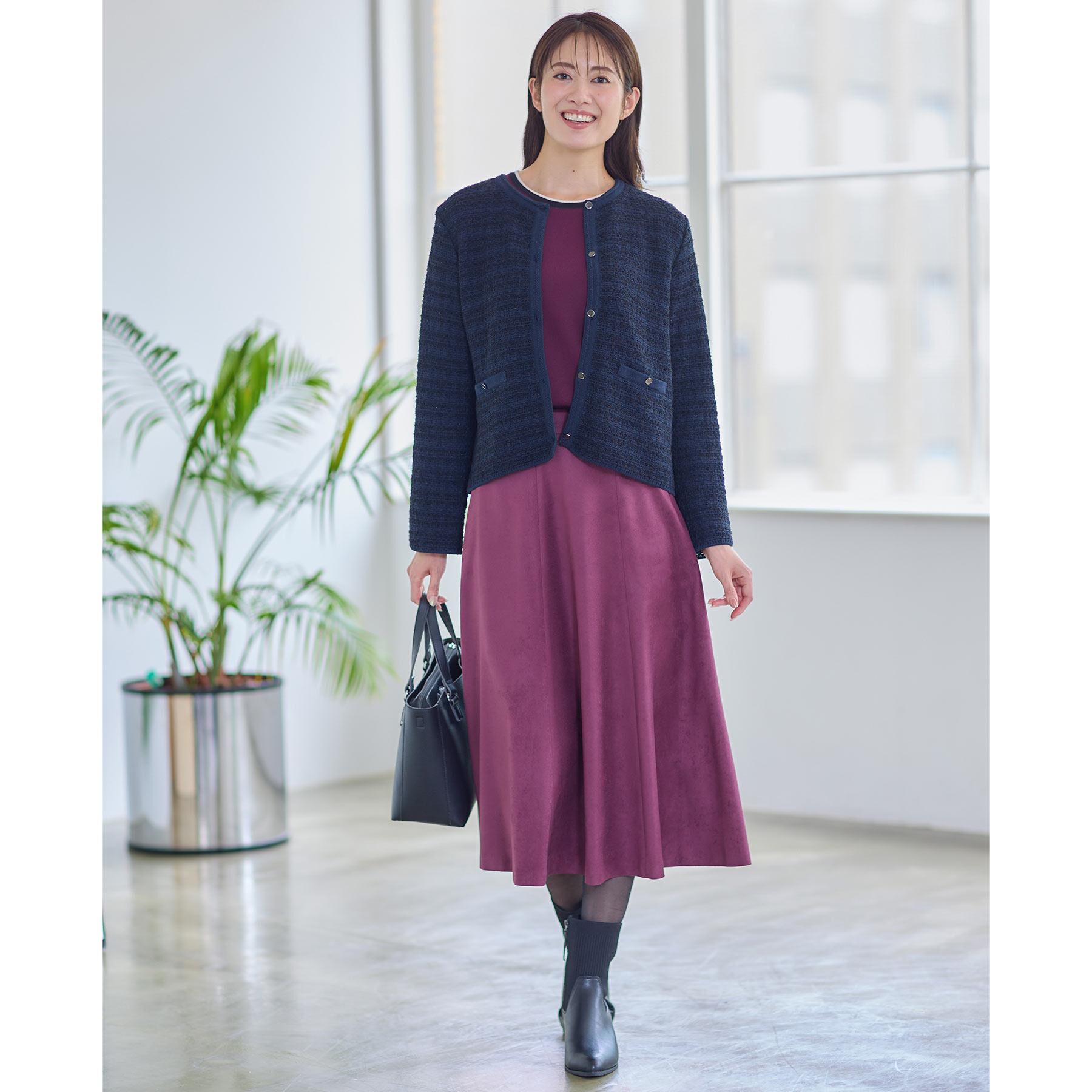 Reflect「【ライトアウター／ゆったりシルエット／気軽な羽織に◎】ドライタッチカーディガン」|カーディガン|