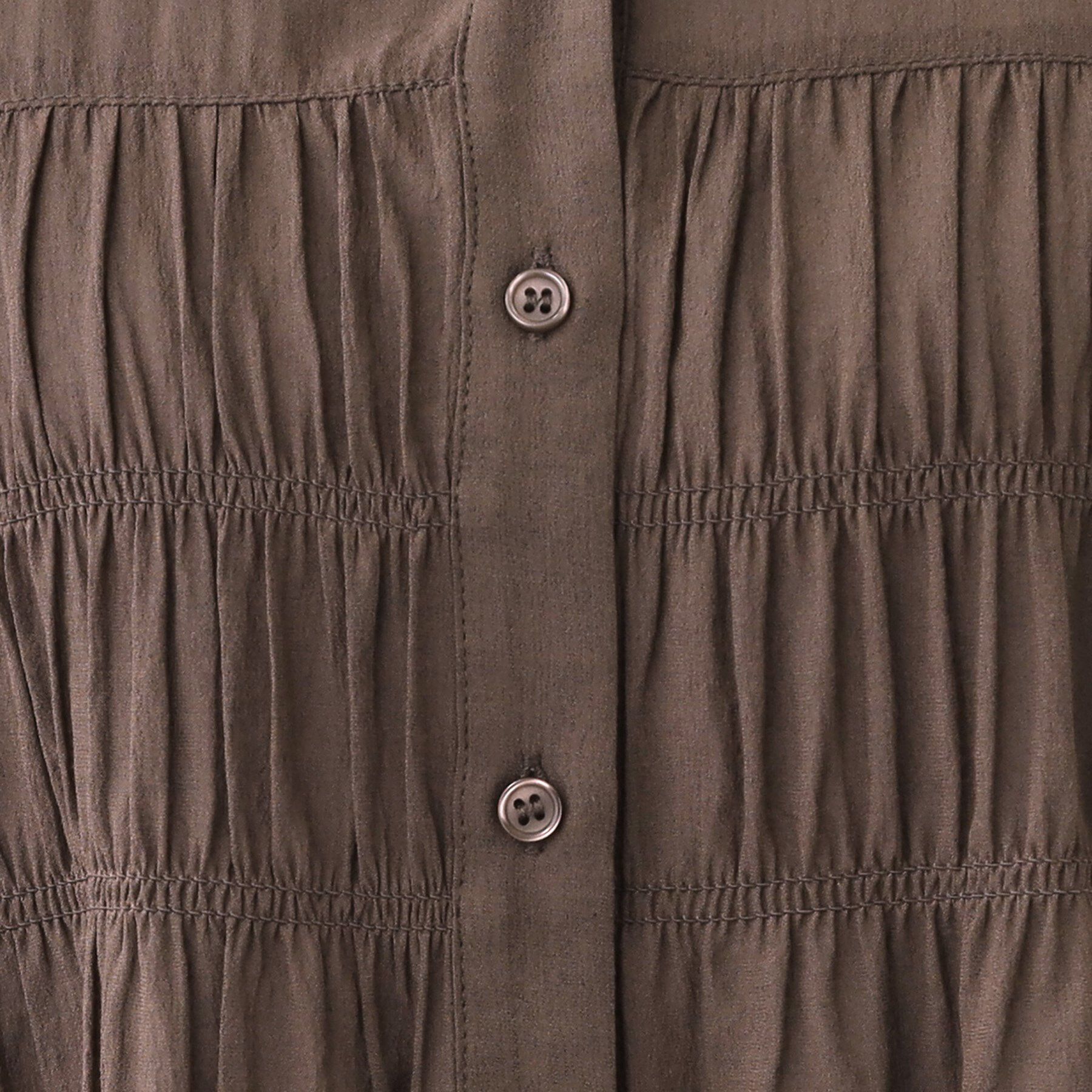 Reflect「【二の腕さりげなくカバー】シャーリングブラウス」|シャツ・ブラウス|