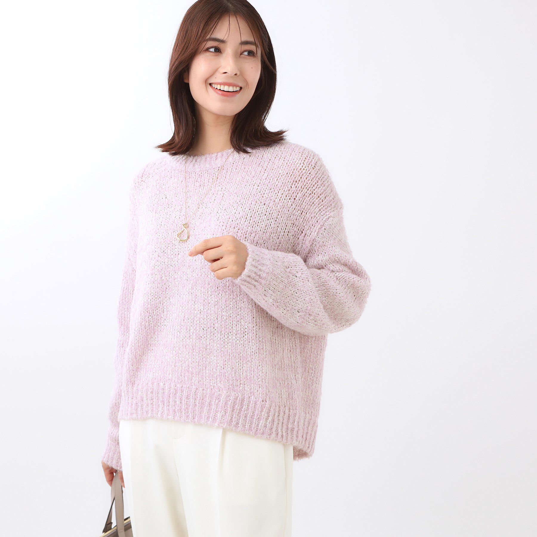 Reflect「【一枚で着映え◎／ゆったり着られるワンサイズ】スパンコール&times;ラメニット」|ニット・セーター|