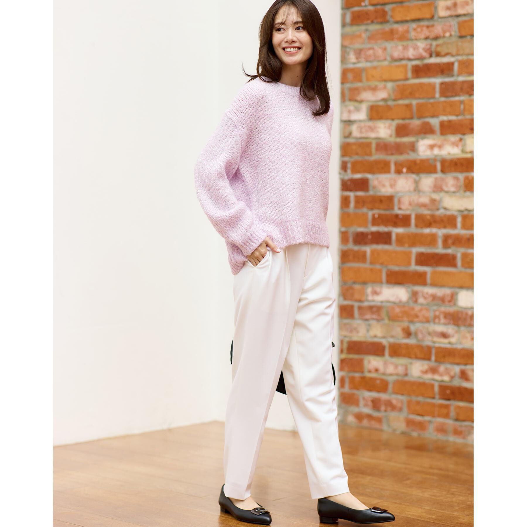 Reflect「【一枚で着映え◎／ゆったり着られるワンサイズ】スパンコール&times;ラメニット」|ニット・セーター|