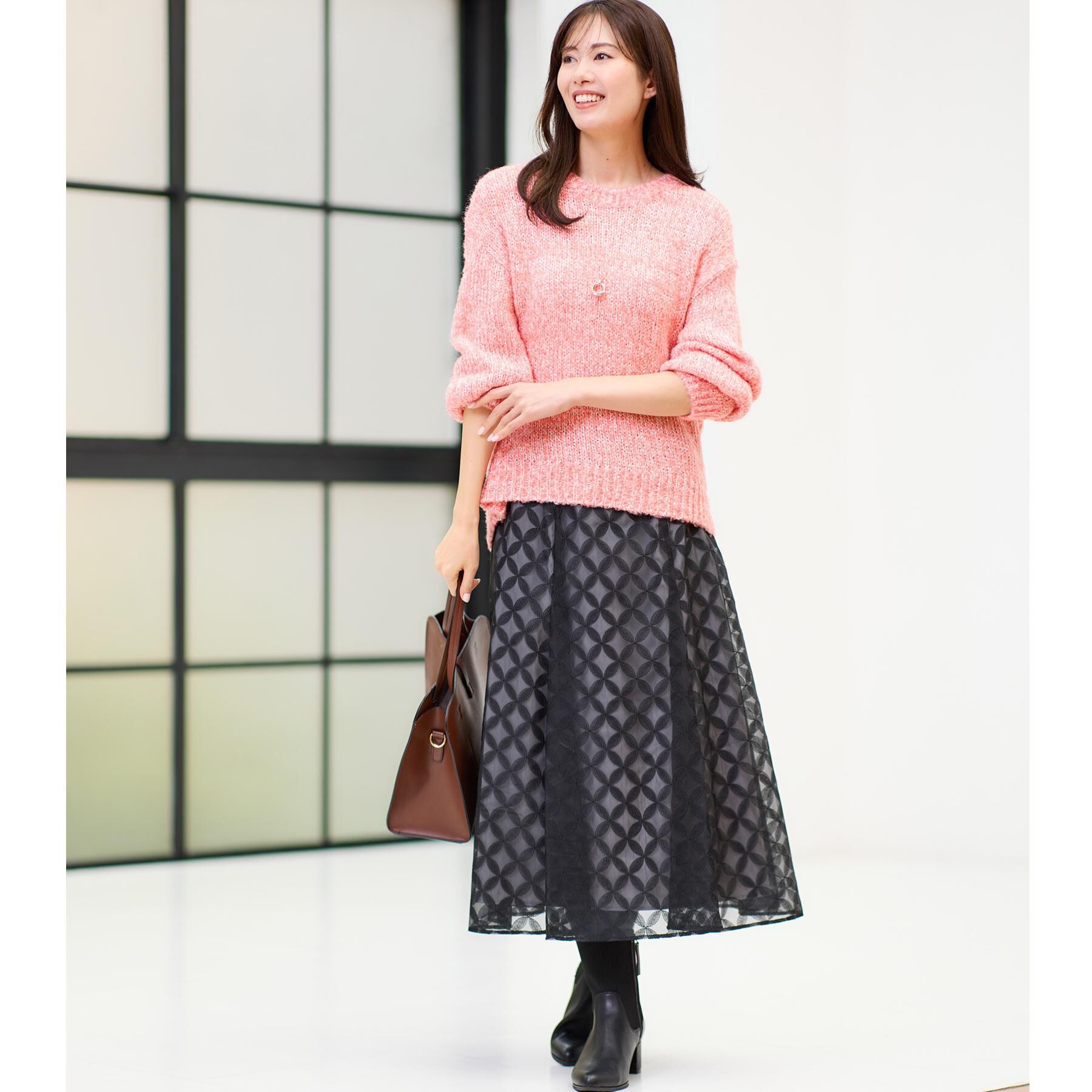 Reflect「【一枚で着映え◎／ゆったり着られるワンサイズ】スパンコール&times;ラメニット」|ニット・セーター|