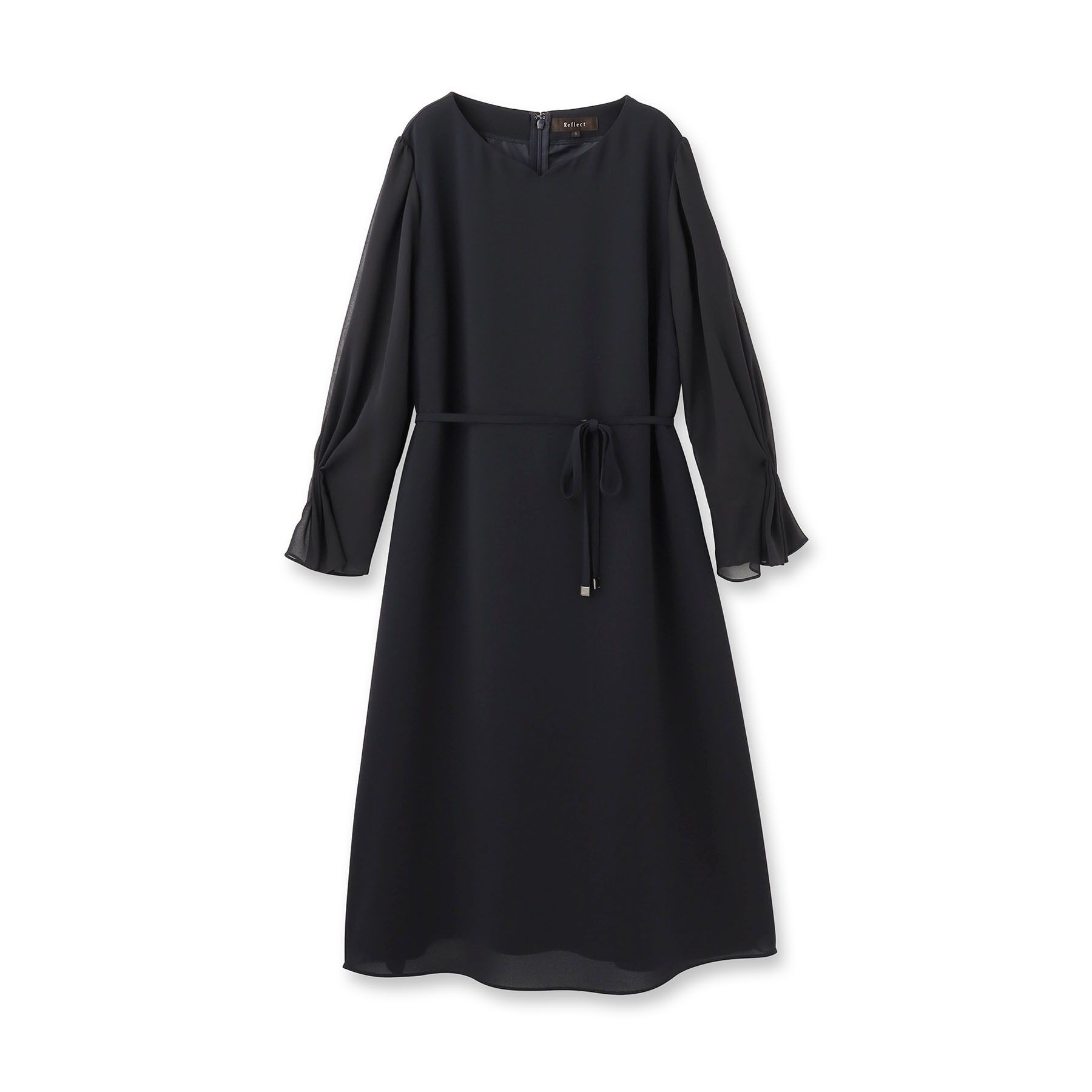 Reflect「【付属リボン付き】スリーブデザインジョーゼットワンピース」|ワンピース|