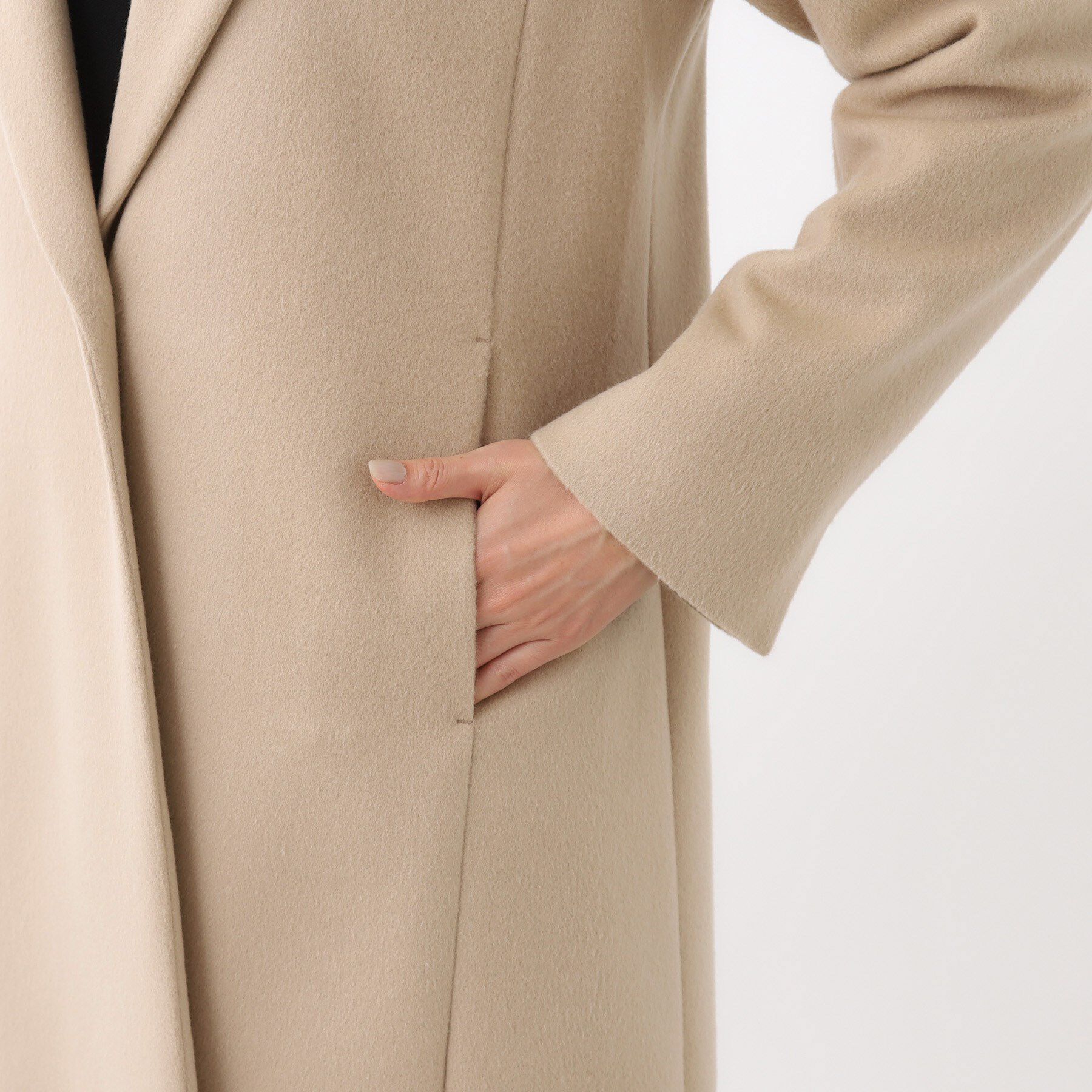 Reflect「【選べる6色】テーラードカラーロングウール混コート」|チェスターコート|