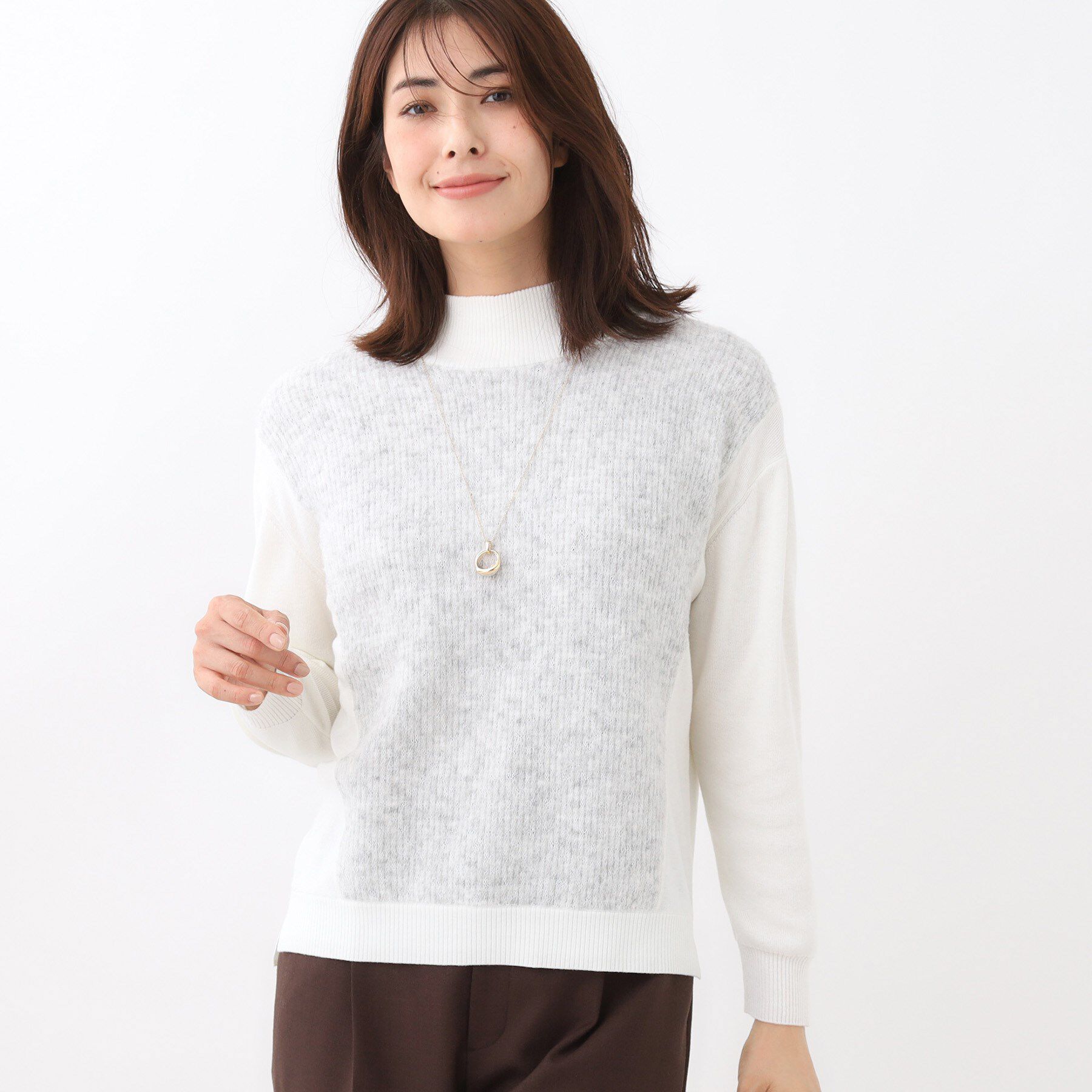 Reflect「アーガイル柄ハイネックニット」|ニット・セーター|