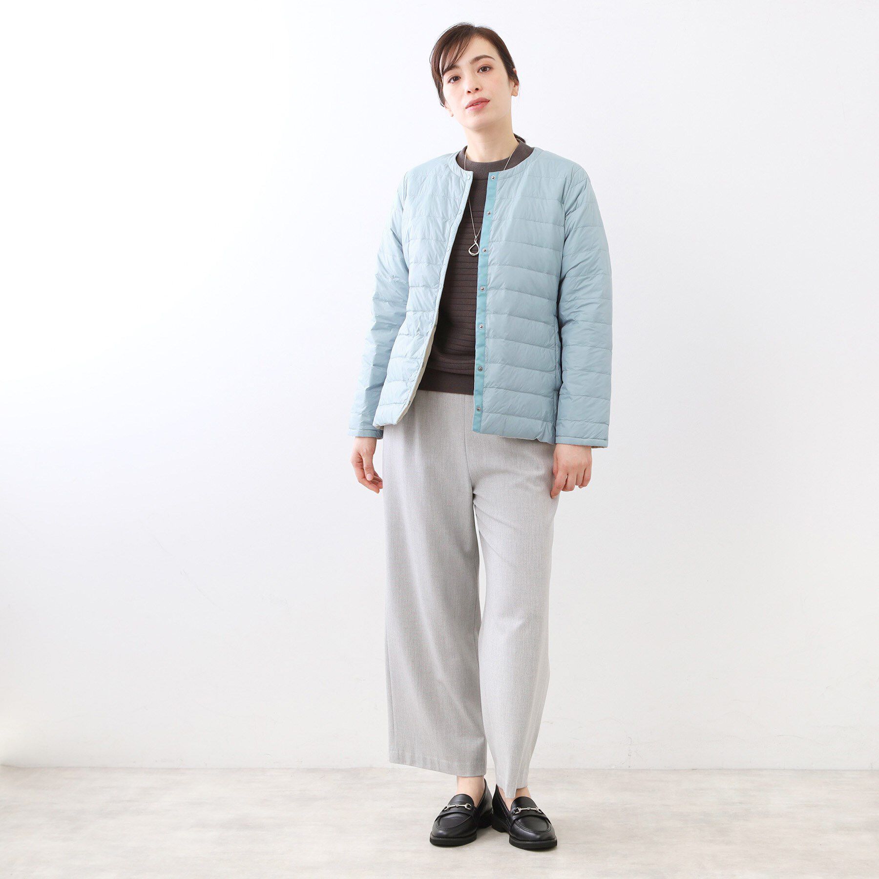 Reflect「【リバーシブルで着られる◎】ダイヤ柄キルトジャケット」|ダウン|