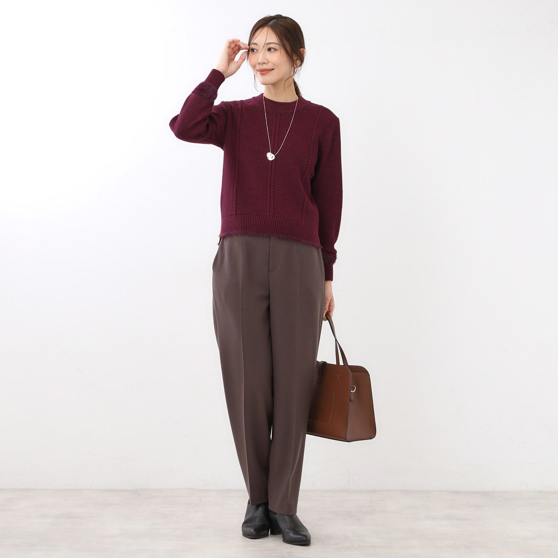 Reflect「【ほんのりラメ感◎】ケーブル柄ニット」|ニット・セーター|