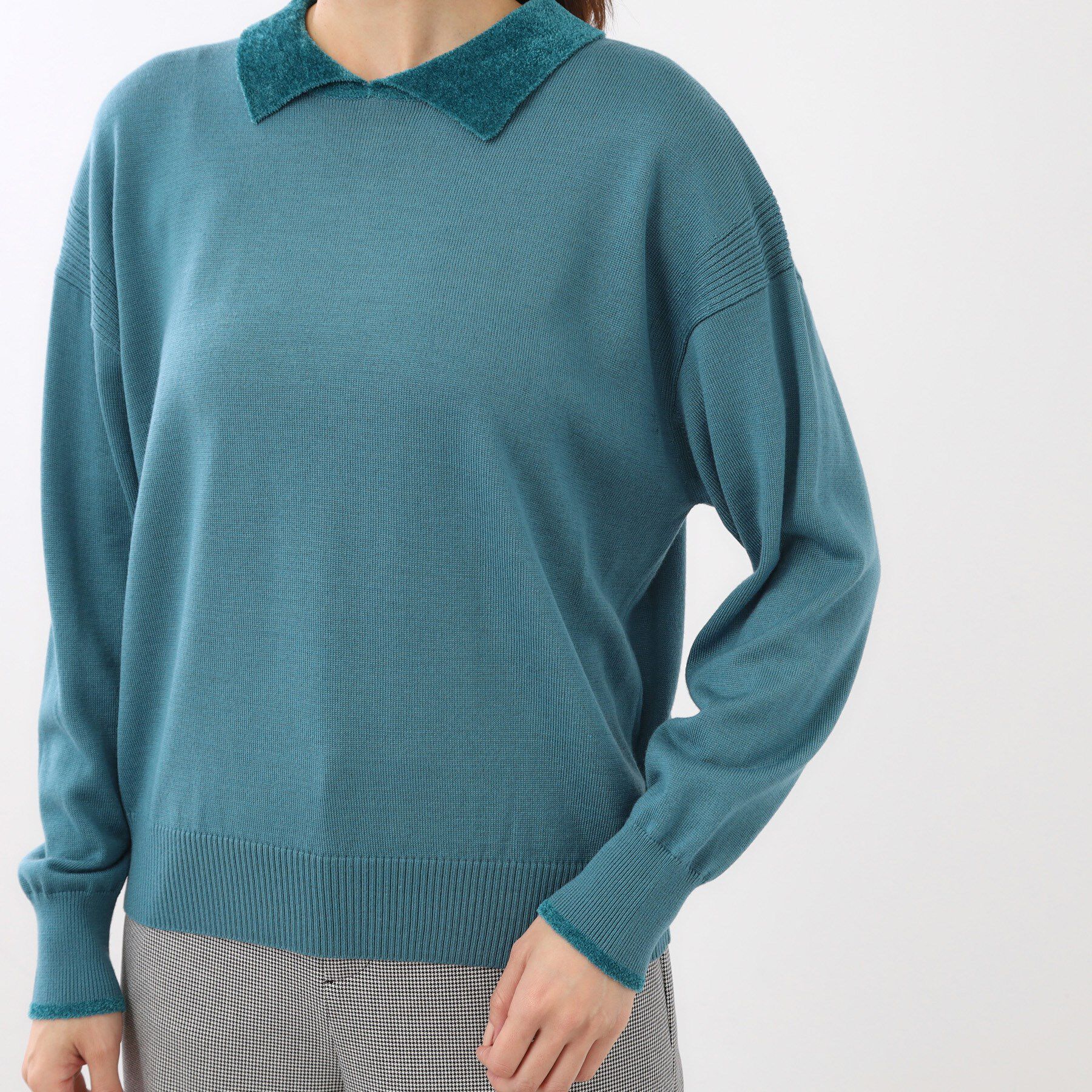 Reflect「【着映え◎】衿つきニットトップス」|ニット・セーター|