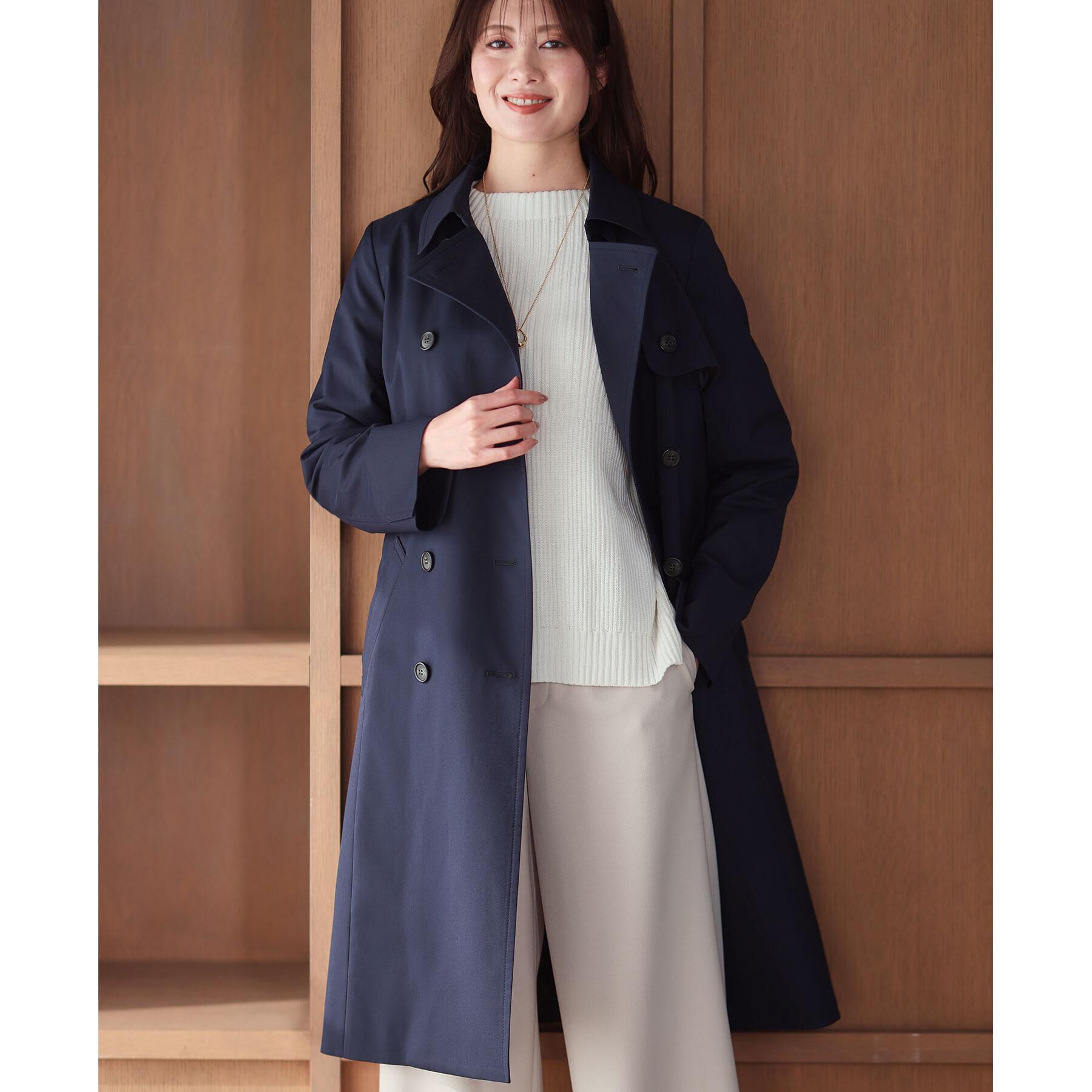 Reflect「【通勤／ライナー取り外し可】中綿ライナー付トレンチコート」|トレンチコート|