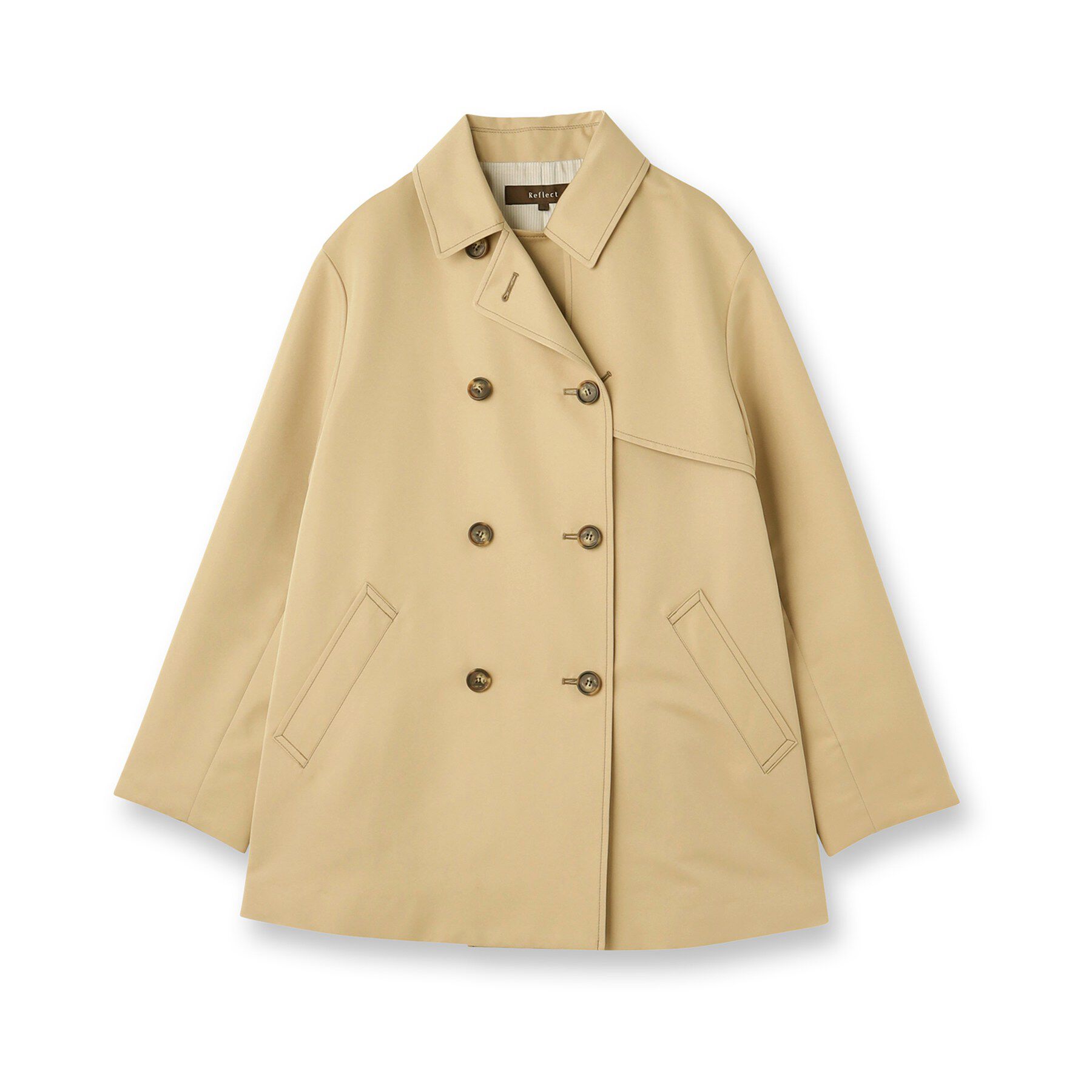 Reflect「【オン・オフ着回しやすい◎】ダブルブレストジャケット」|ステンカラーコート|
