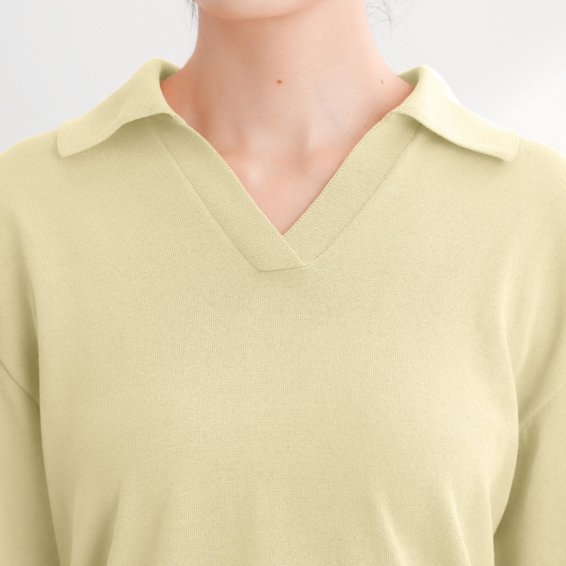 Reflect「スキッパーネックニットプルオーバー」|ニット・セーター|