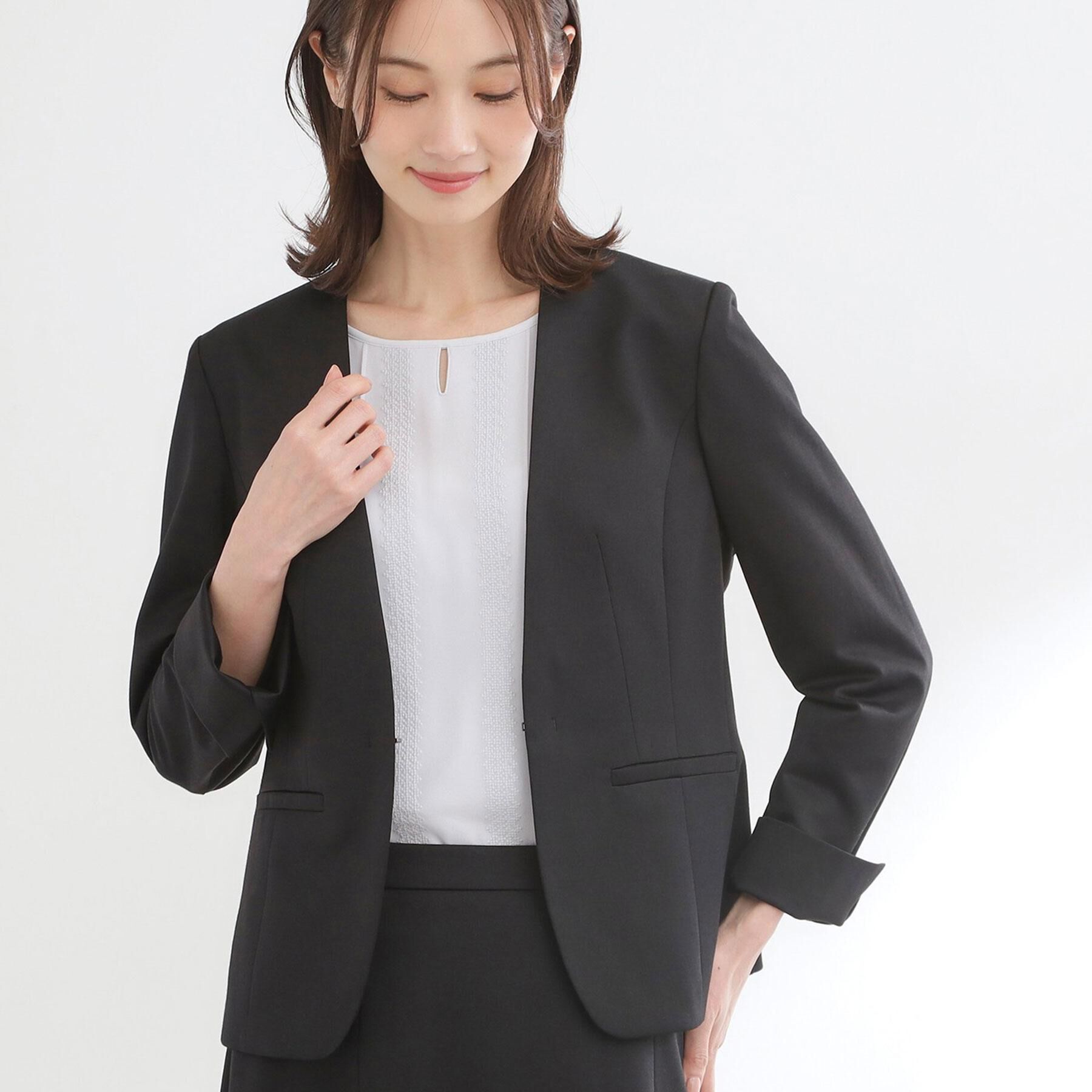 Reflect「【匠シリーズ】匠ジャケット／ノーカラー」|ノーカラージャケット|ブラック(019)