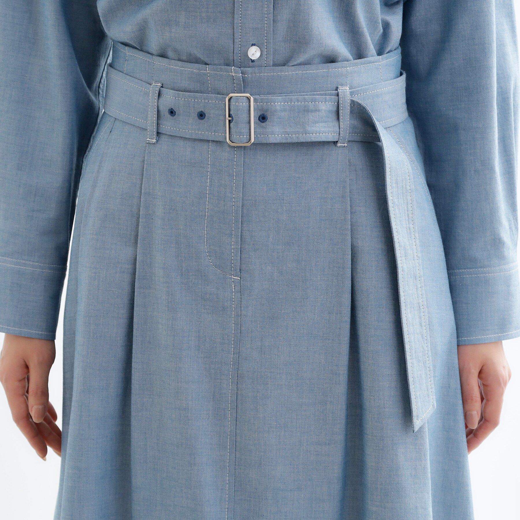 Reflect「ダンガリータックフレアスカート」|スカート|