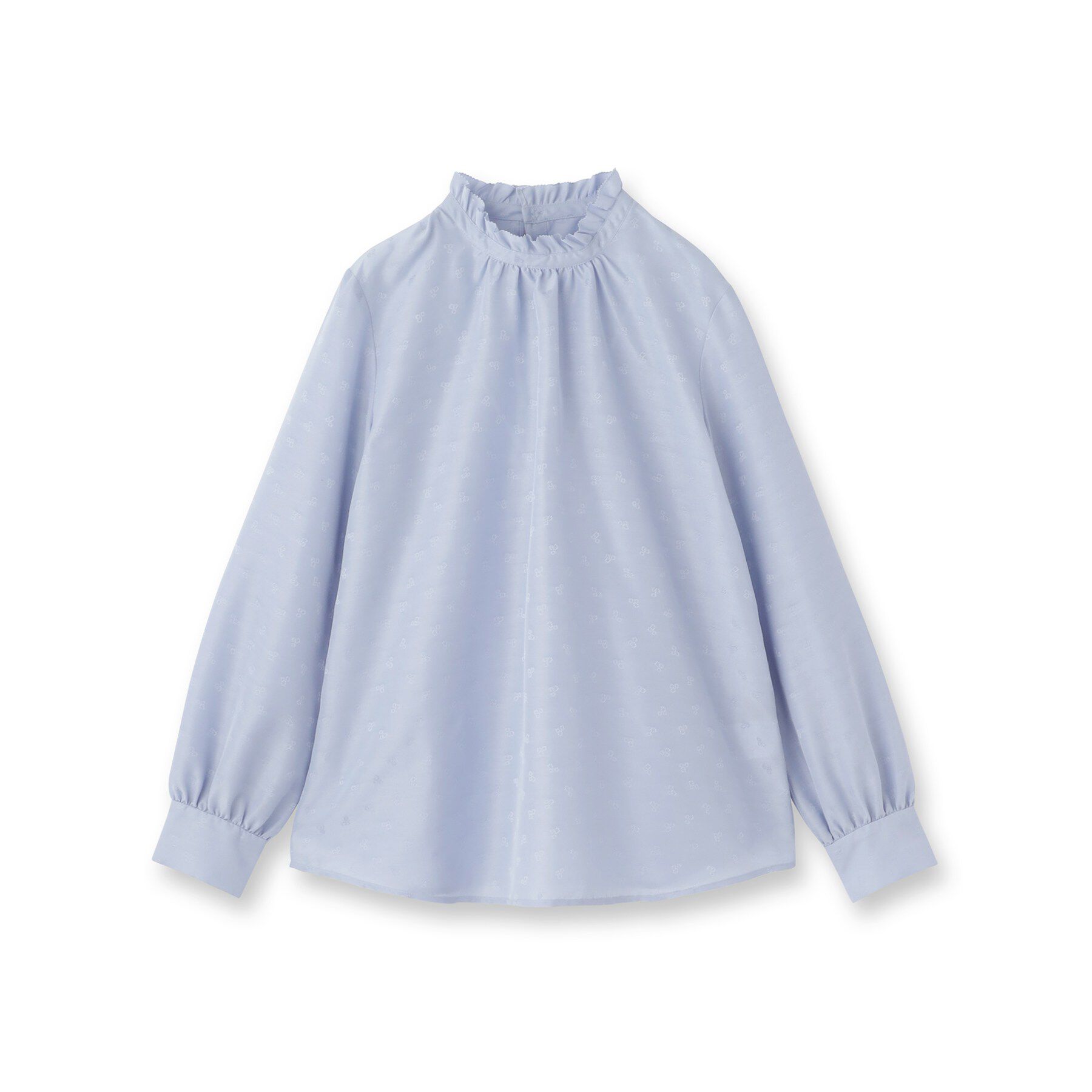 Reflect「フリルネックサテンジャカードブラウス」|シャツ・ブラウス|